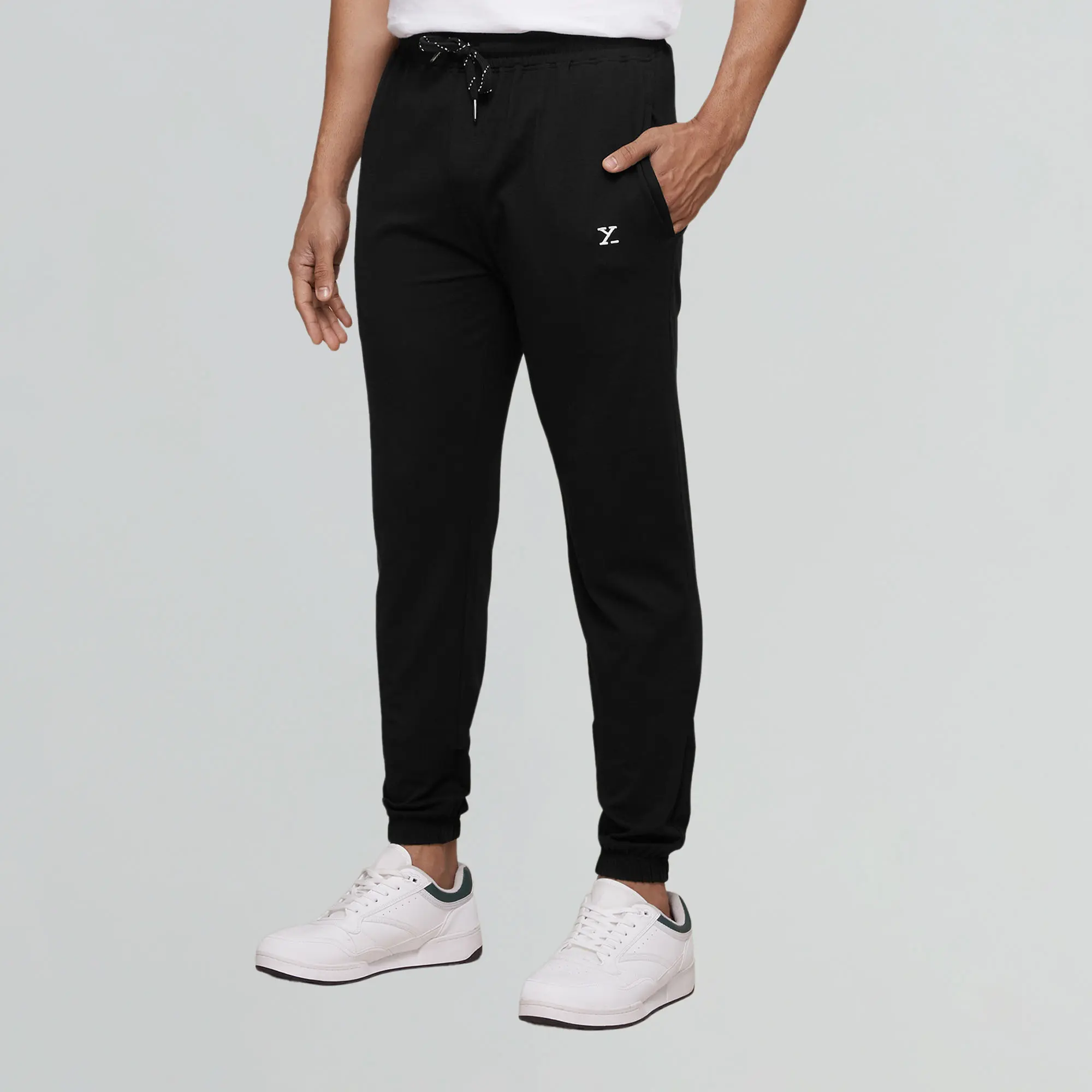 Ace Modal-Cotton Joggers Pitch Black