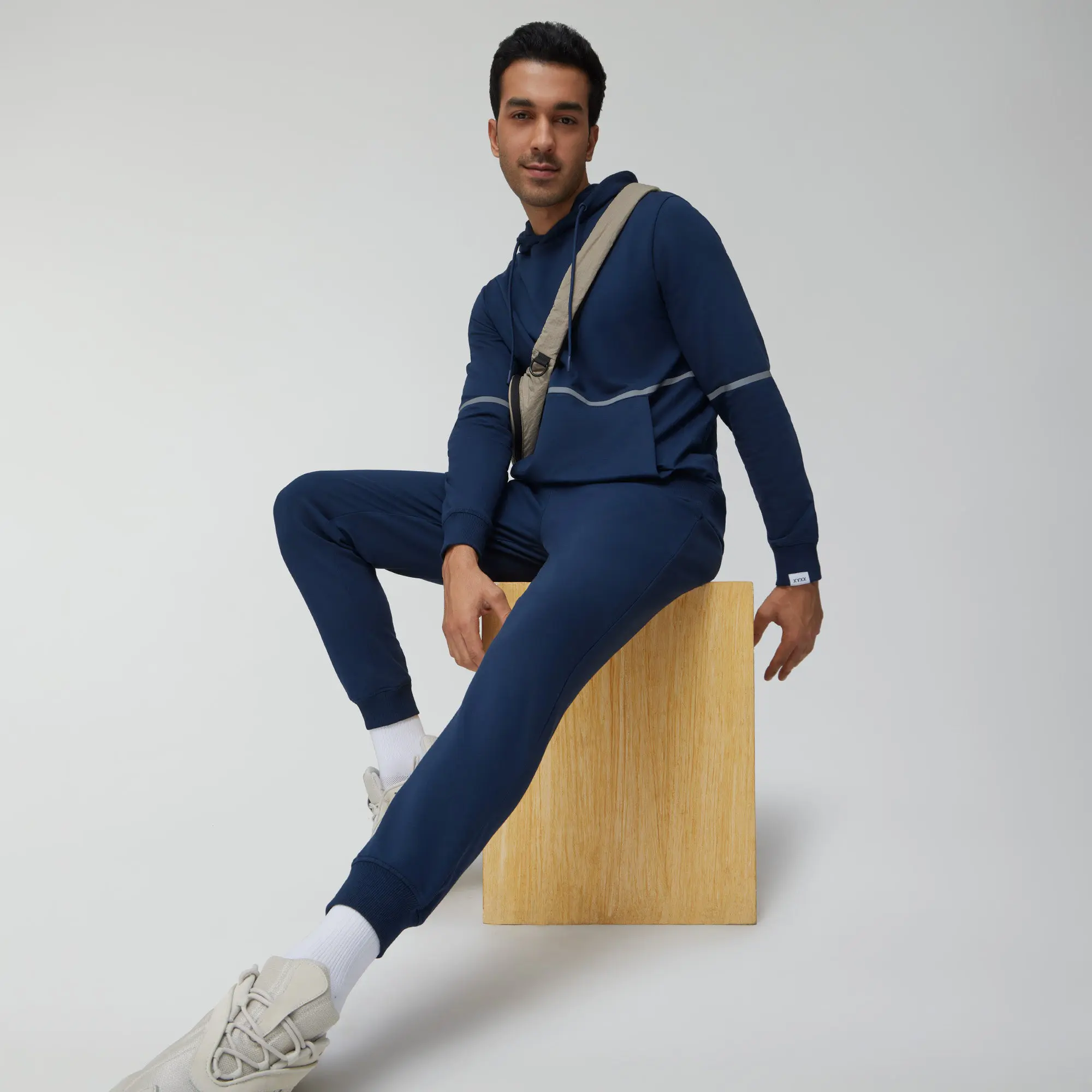 Ascent French Terry Cotton Blend Joggers Midnight Blue - Image 3