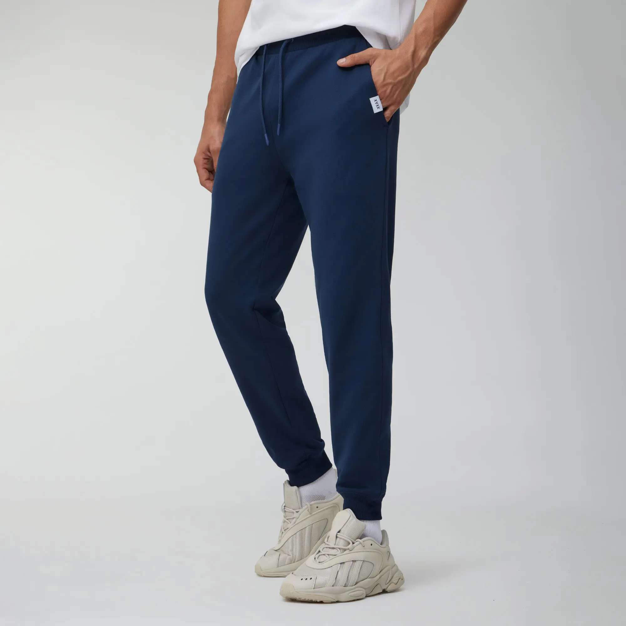 Ascent French Terry Cotton Blend Joggers Midnight Blue - Image 4