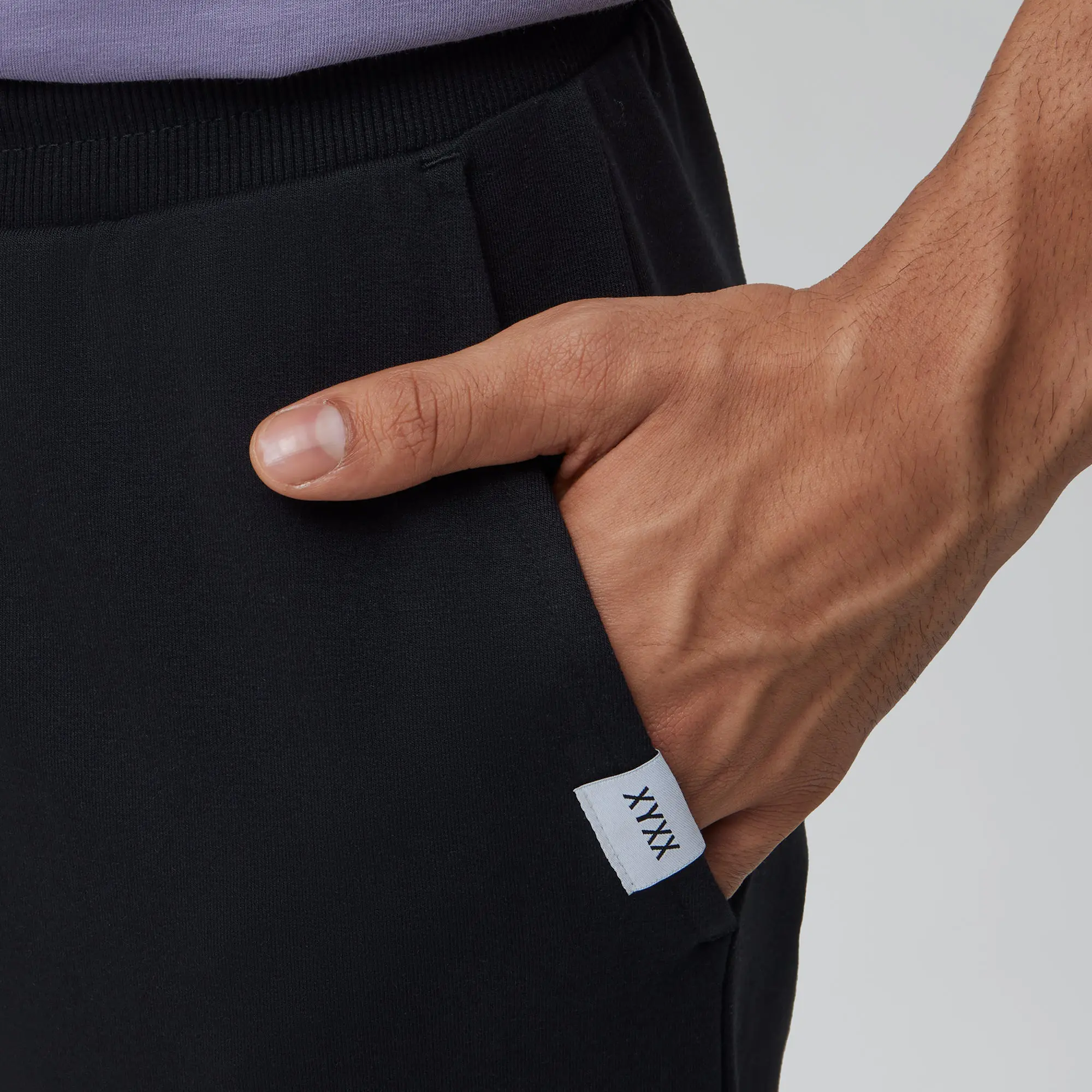 Ascent French Terry Cotton Blend Joggers Pitch Black - Image 5