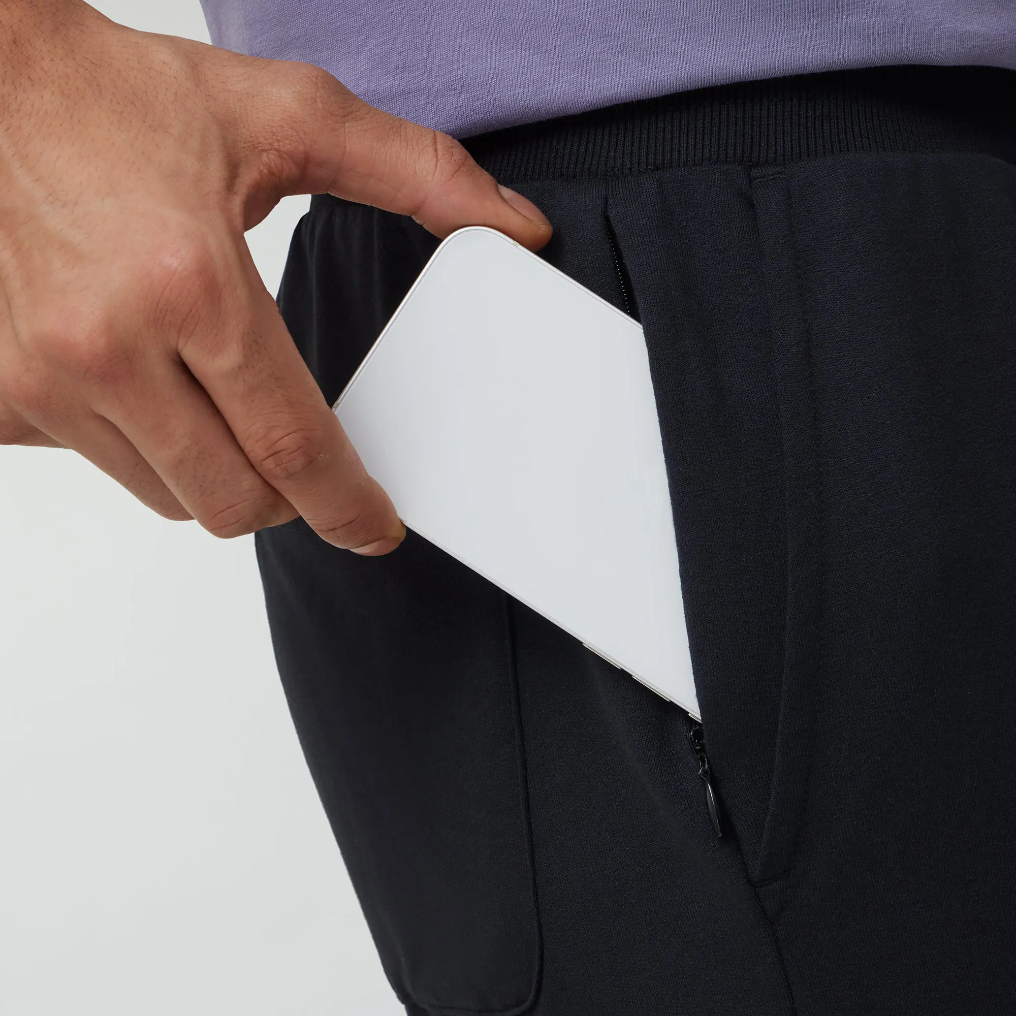 Ascent French Terry Cotton Blend Joggers Pitch Black - Image 6