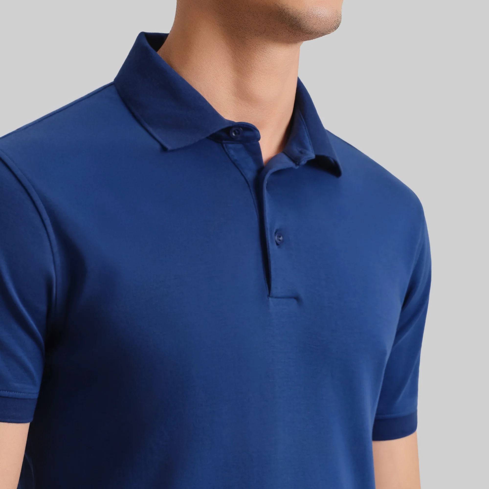Supima Cotton Slim Fit Polo - Midnight Blue - Image 5