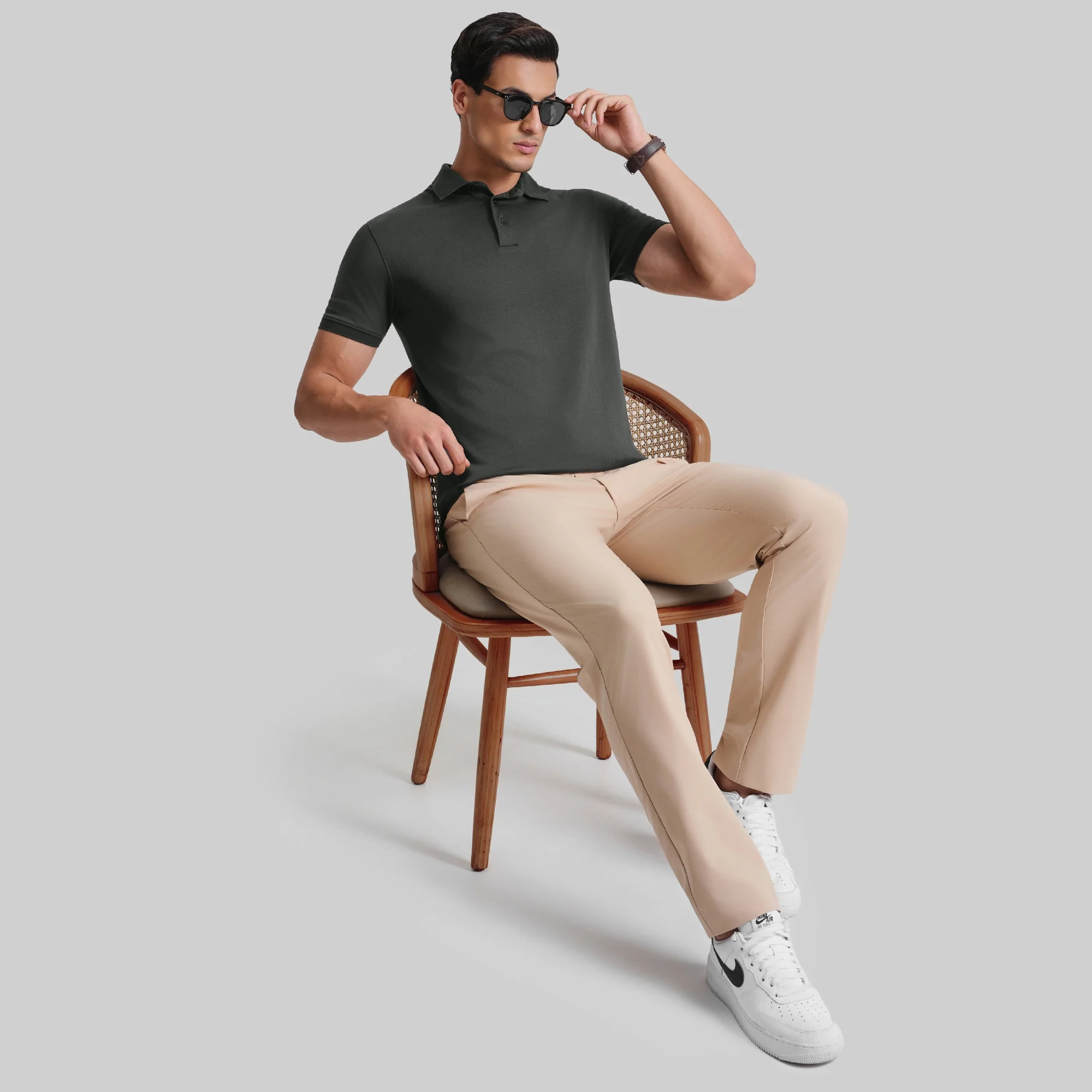 Supima Cotton Slim Fit Polo - Storm Grey - Image 4