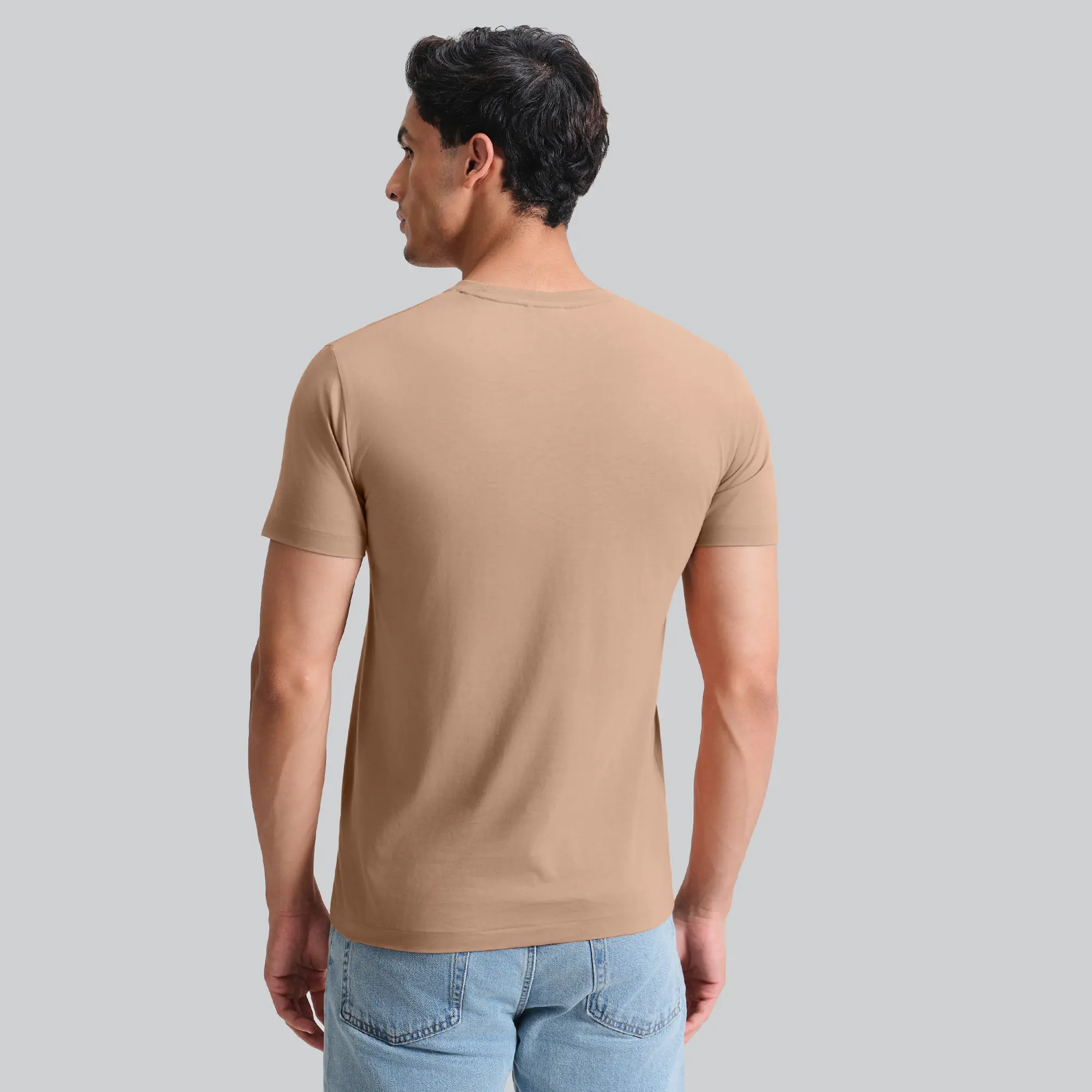 Iconique Supima Cotton T-shirt Brown Latte - Image 5