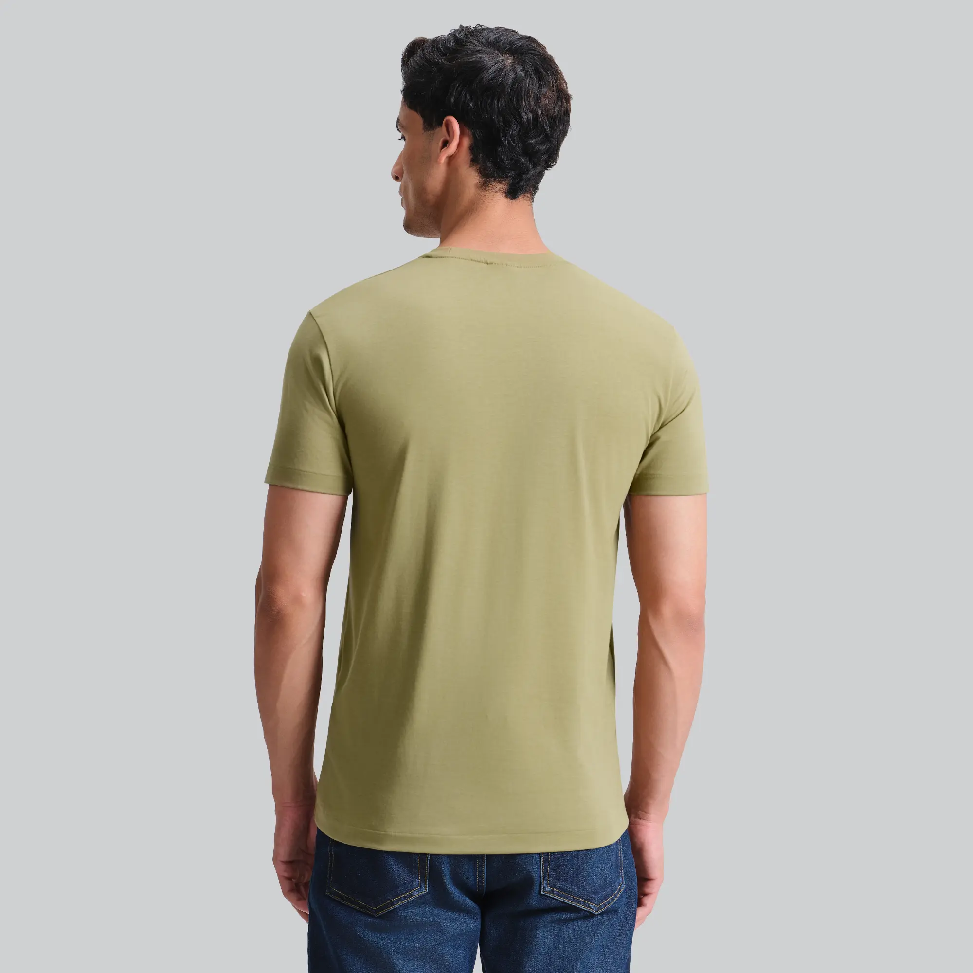 Iconique Supima Cotton T-shirt Moss Brown - Image 6
