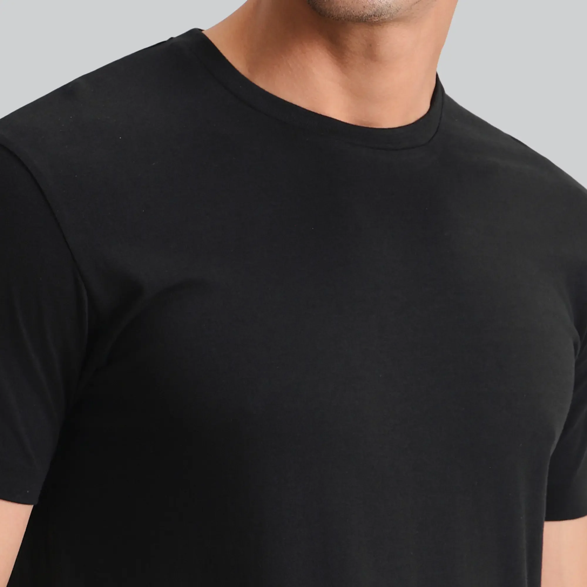Iconique Supima Cotton T-shirt Pitch Black - Image 6