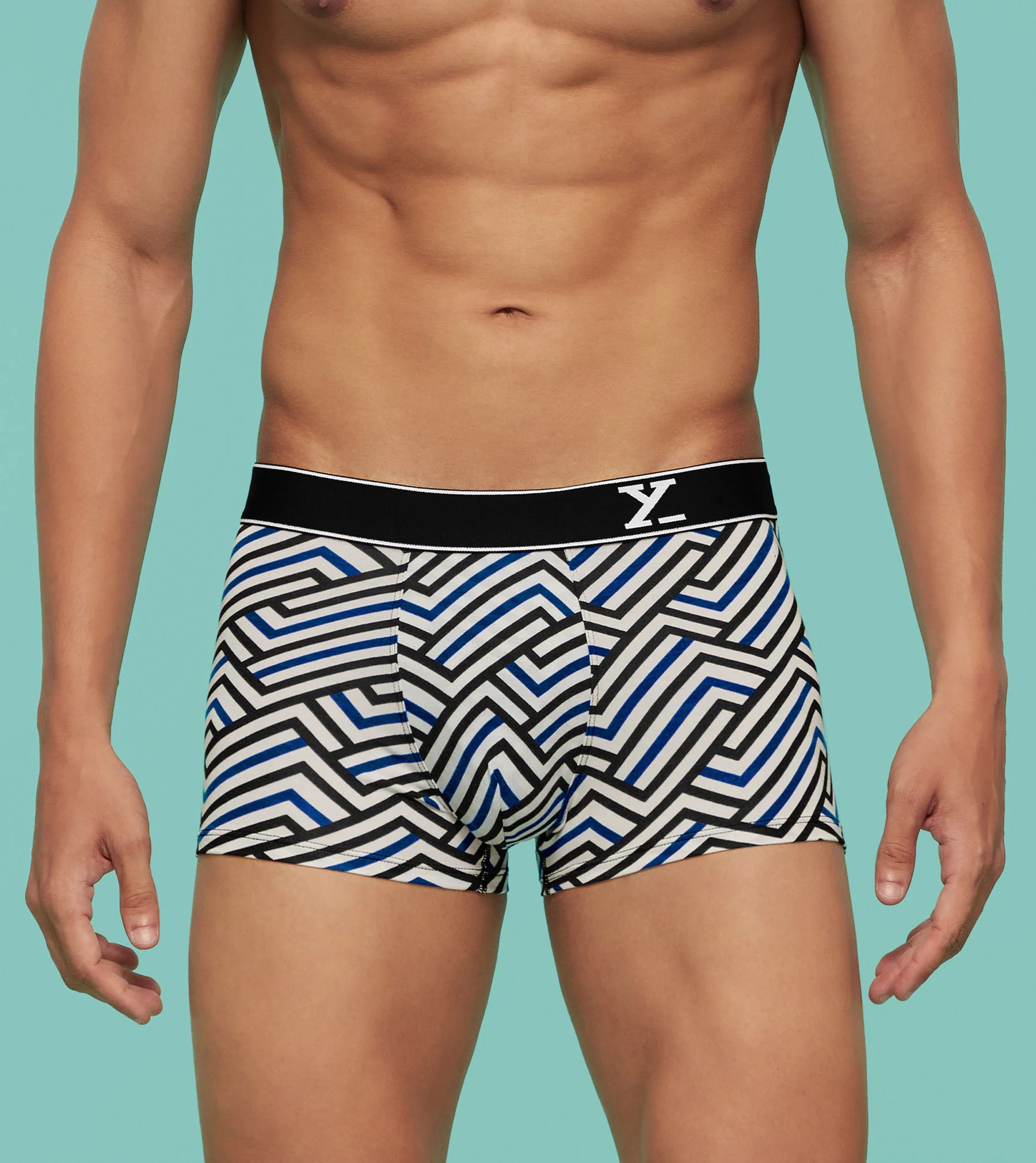 Linea Modal Trunks White Blue Cocktail - Image 2