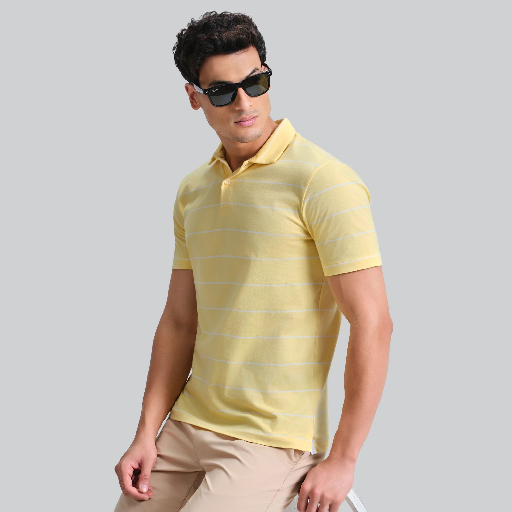 Linea Cotton Polo T-shirt - Butter Yellow
