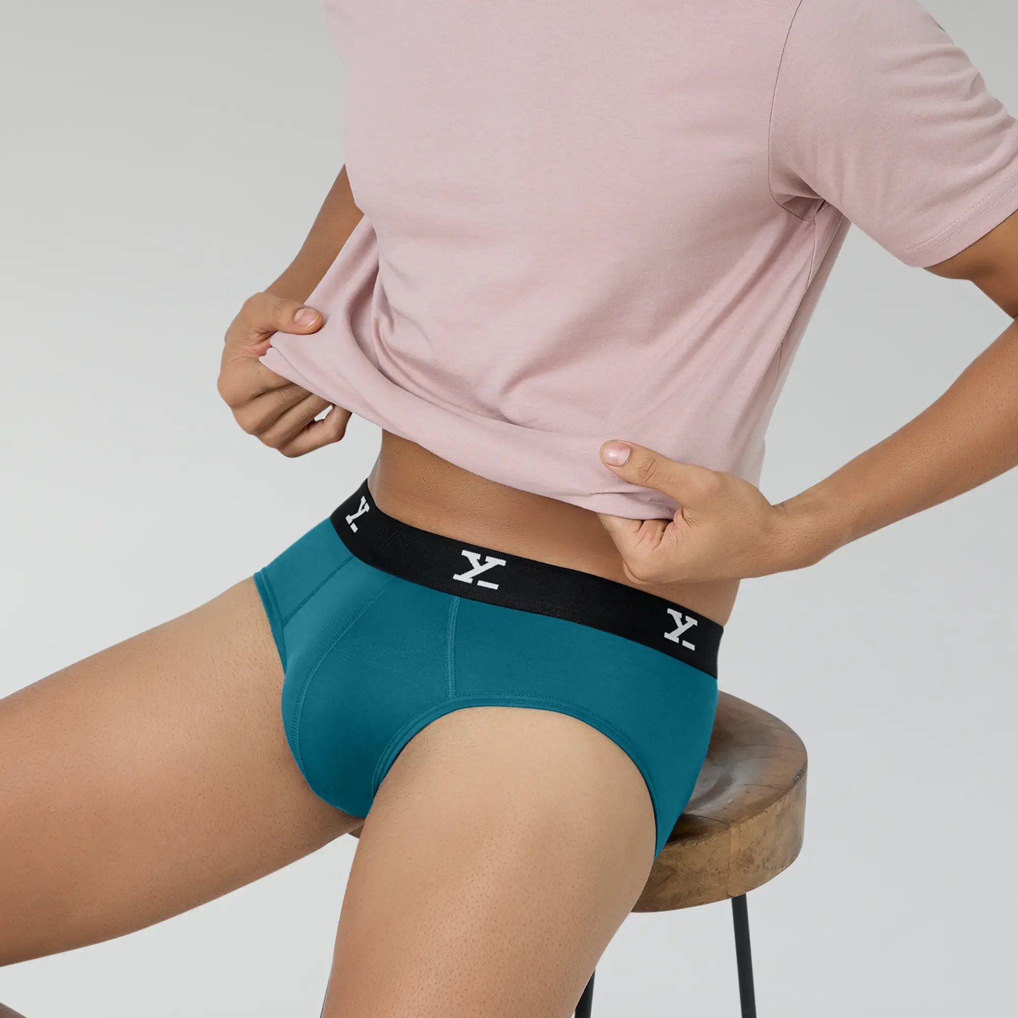 Ace Modal Briefs Aqua Blue - Image 5