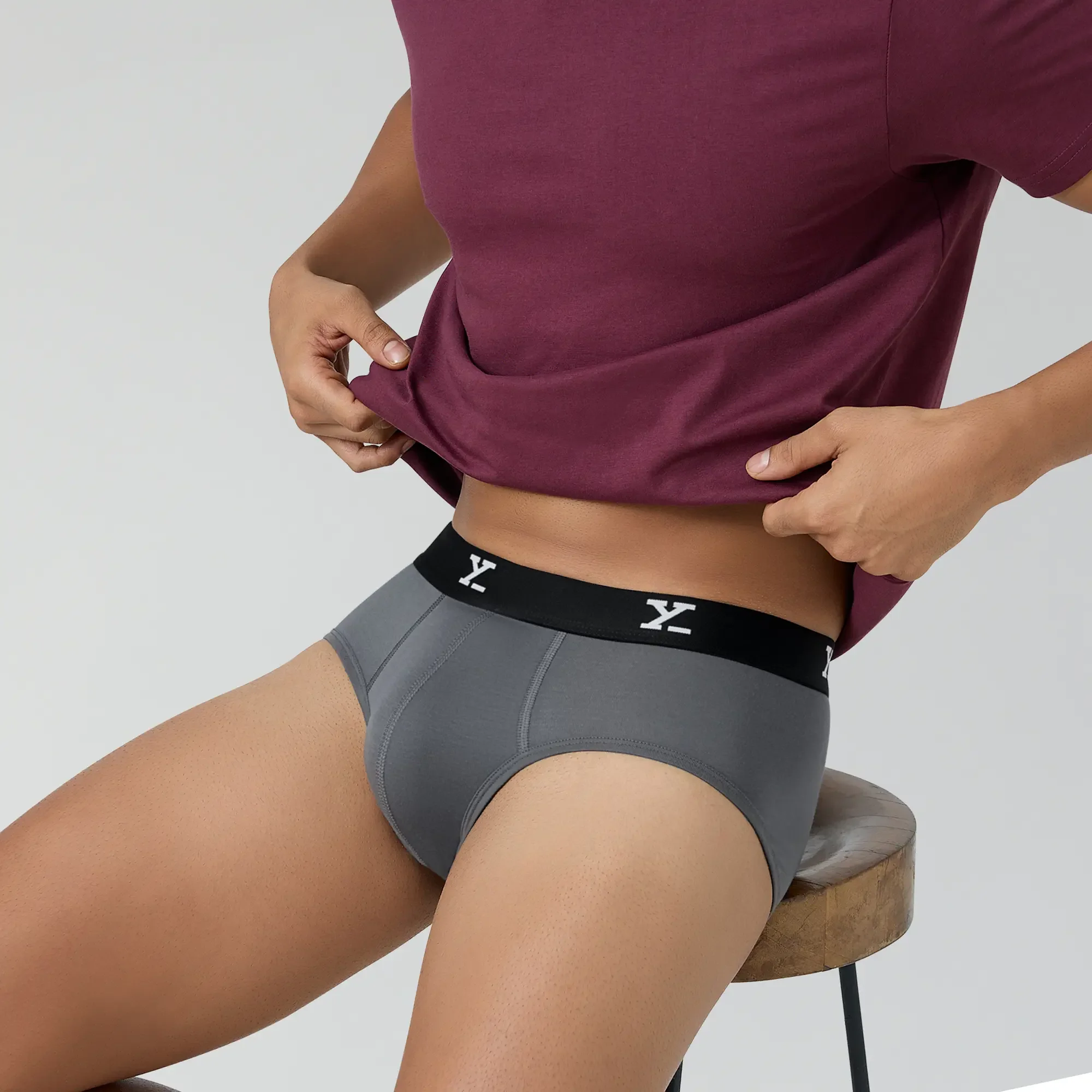 Ace Modal Briefs Charcoal Grey - Image 5