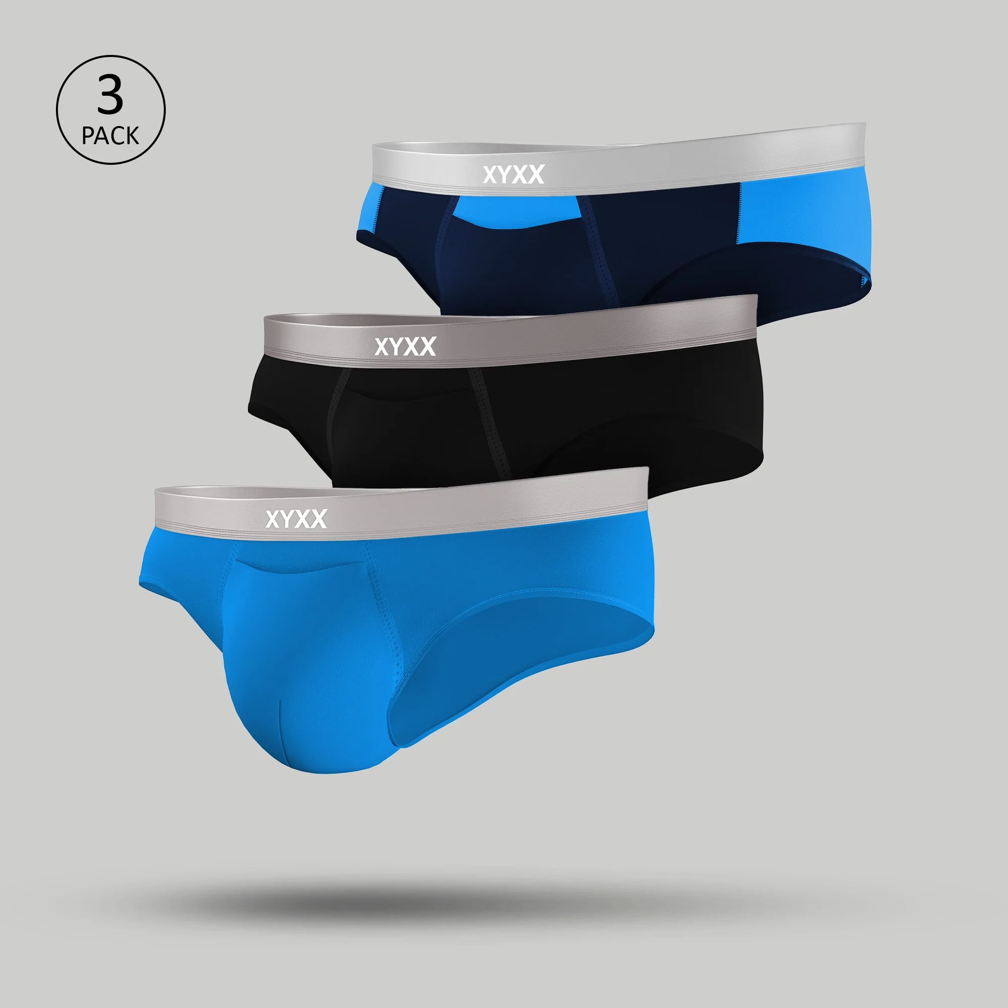 Illuminati Briefs Blue Royale Duo Blue Black Knight(Pack of 6)