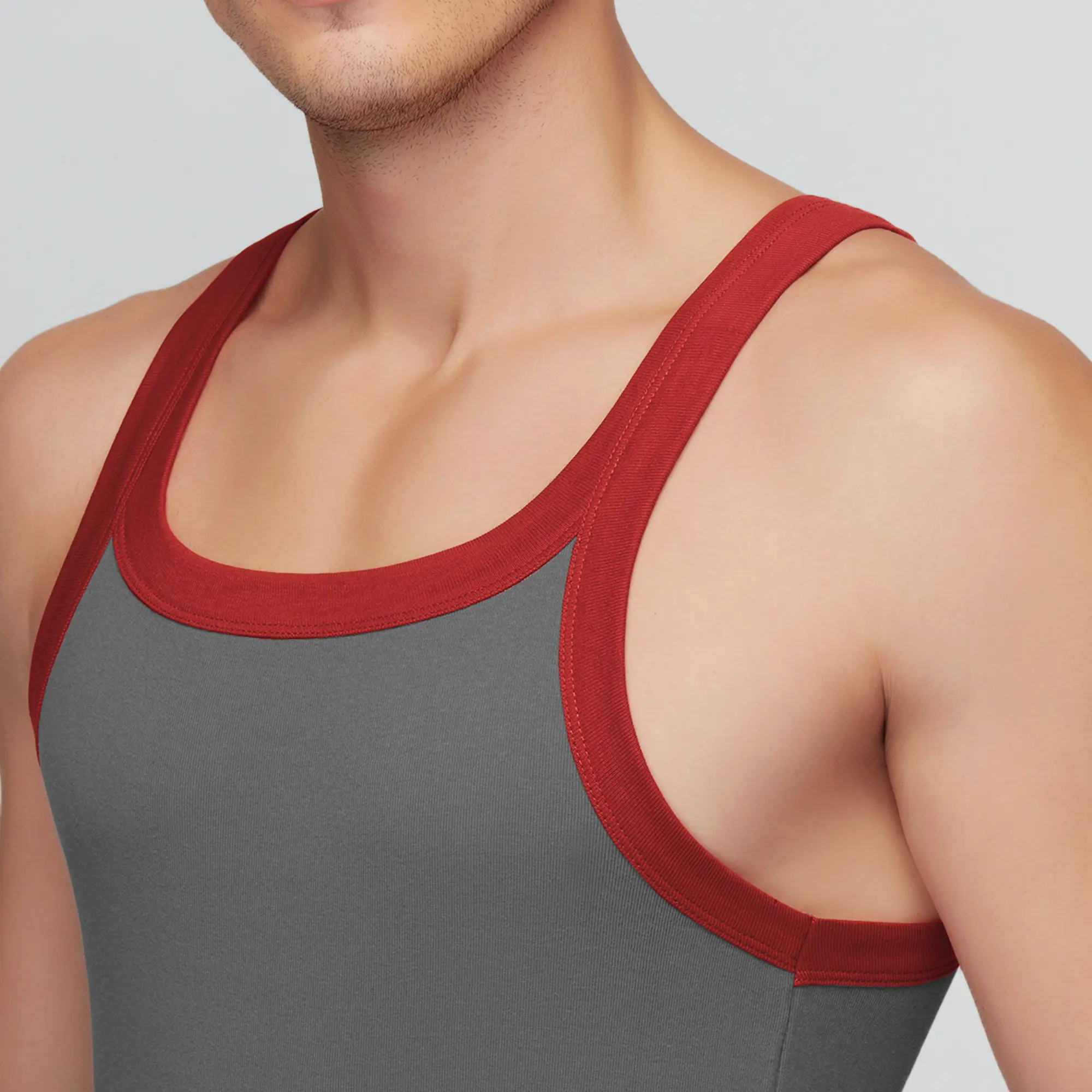Pace Square Neck Vest Ribbon Grey - Image 6
