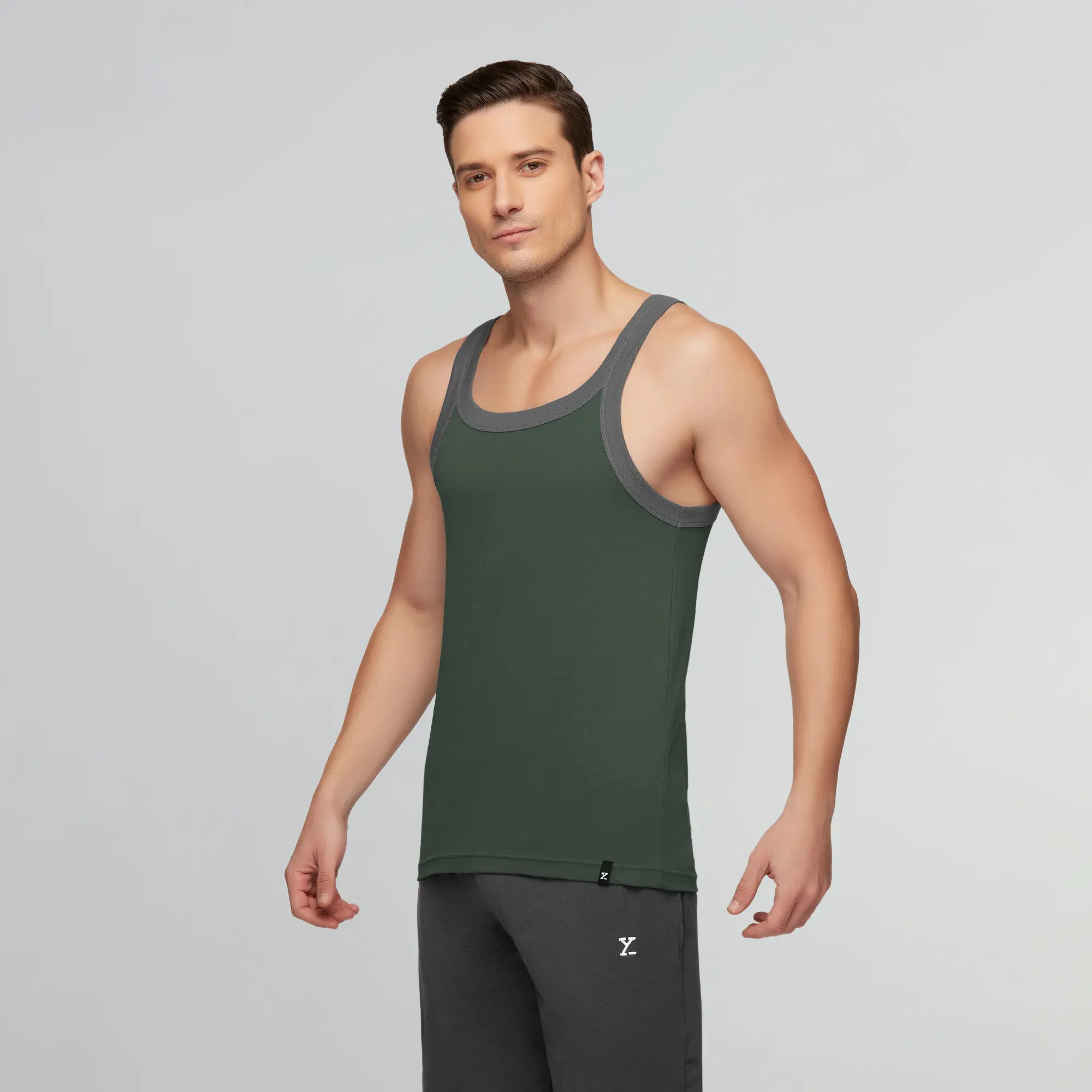 Pace Square Neck Vest Olive Green