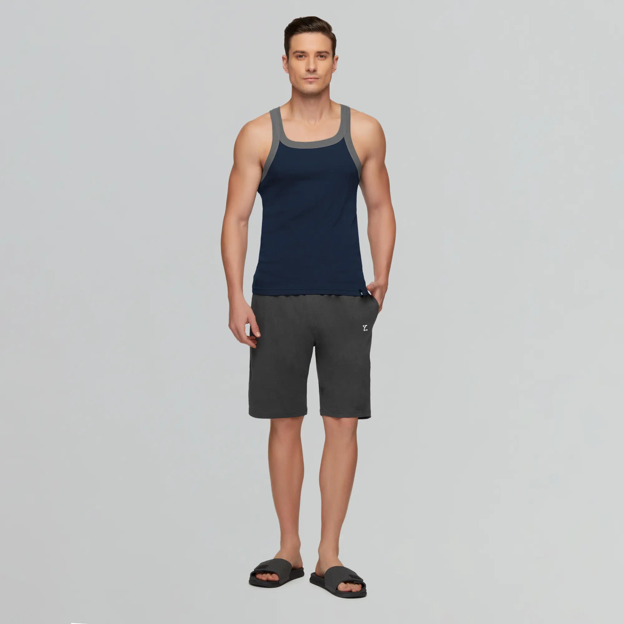 Pace Square Neck Vest Estate Blue - Image 3