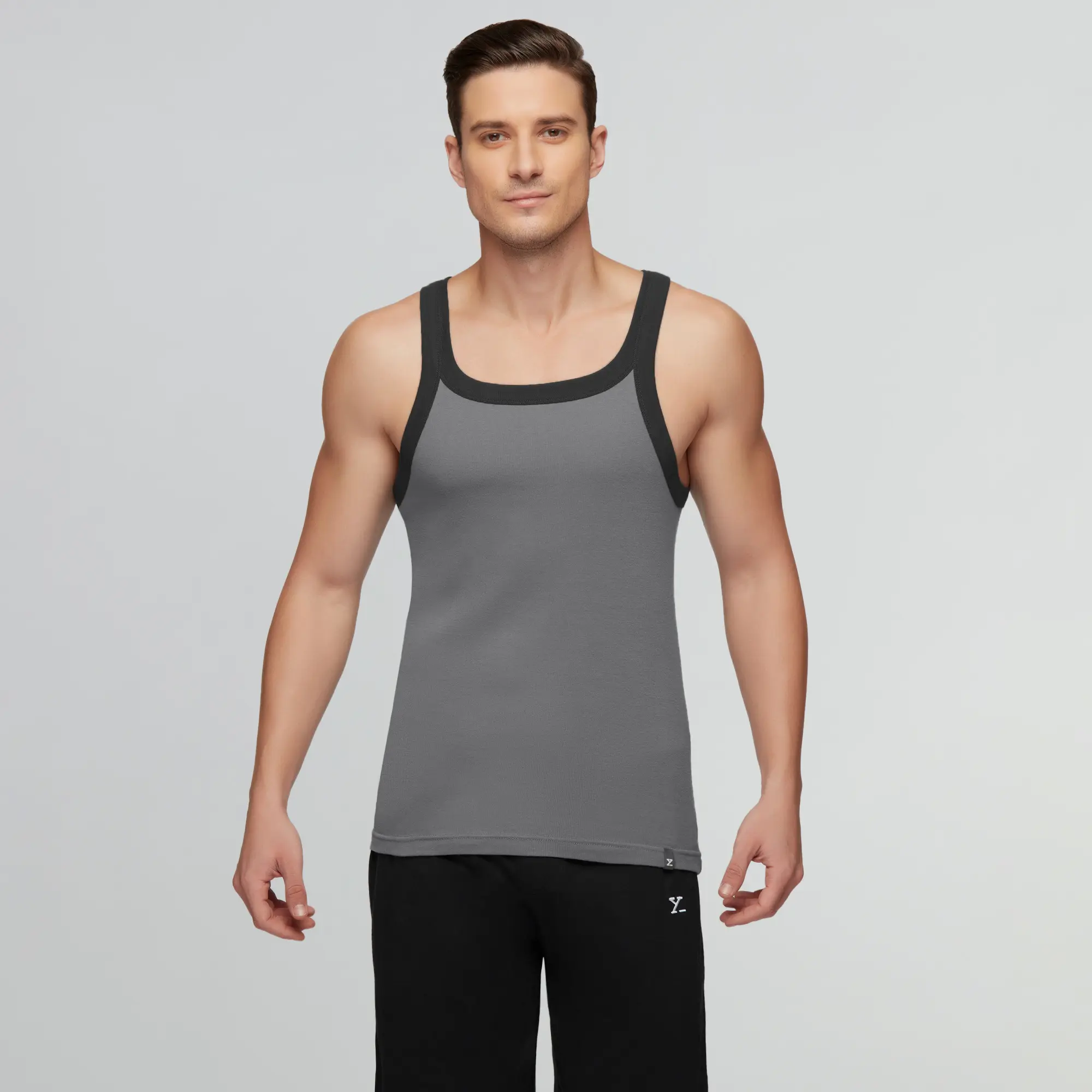 Pace Square Neck Vest Steel Ash Grey - Image 2