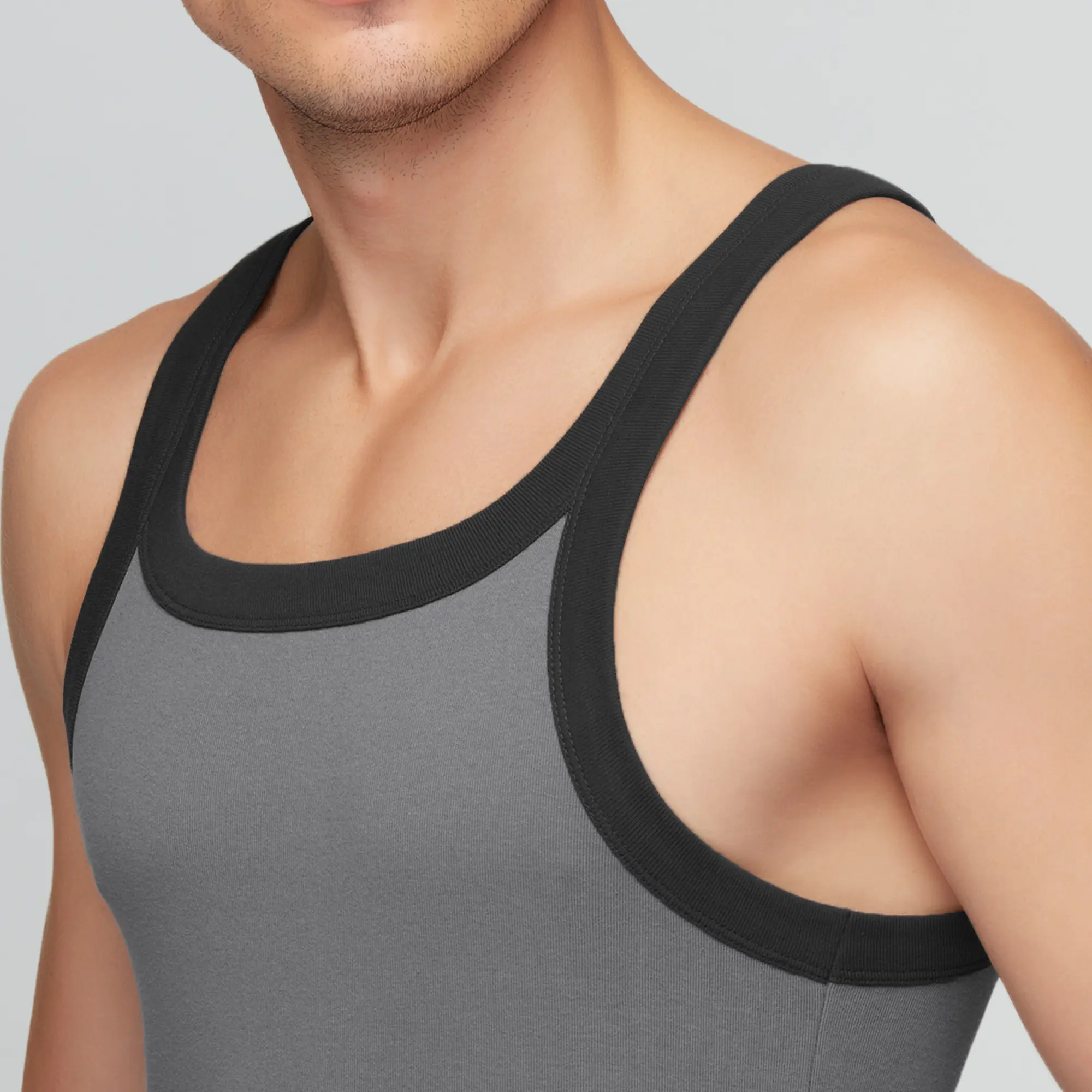Pace Square Neck Vest Steel Ash Grey - Image 6