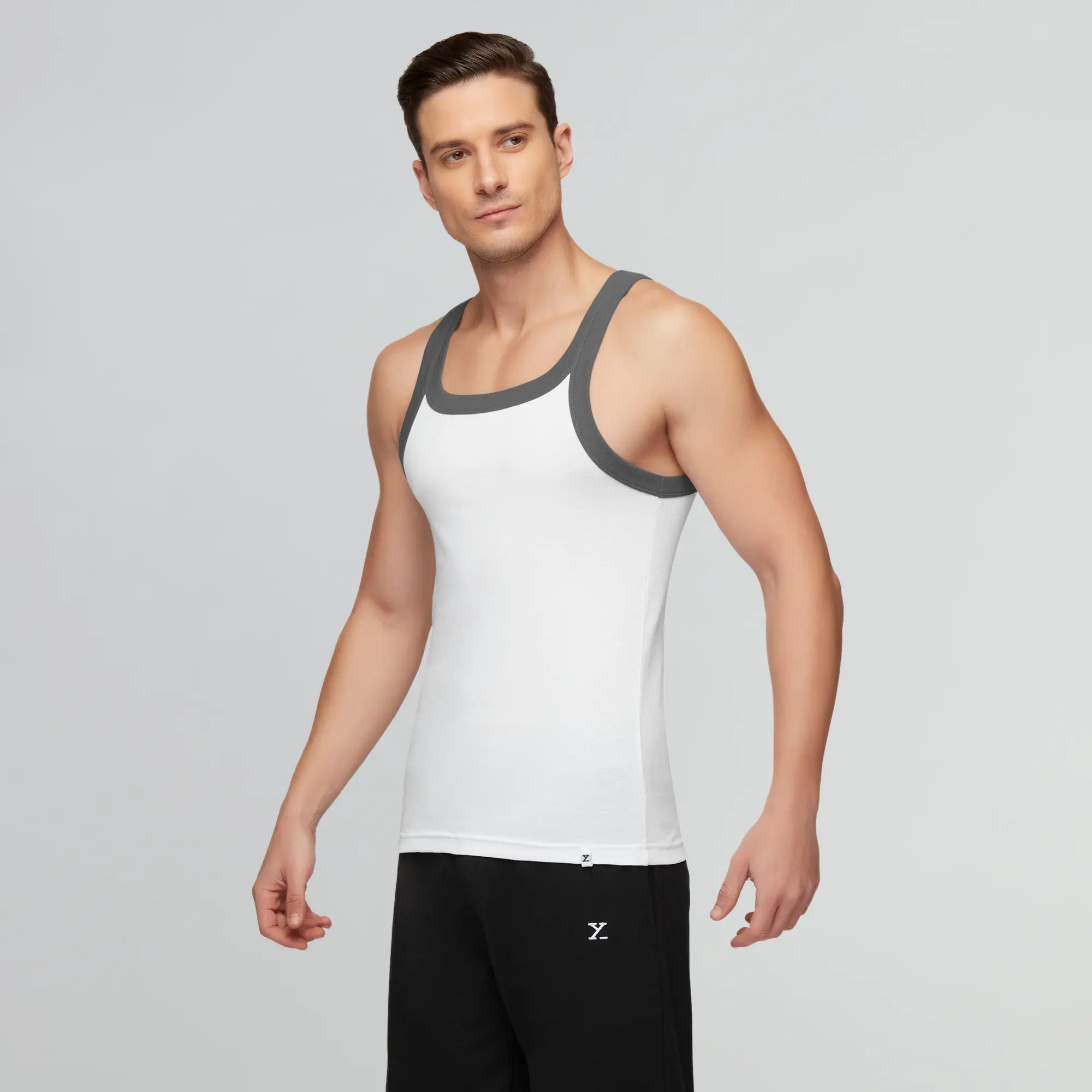 Pace Square Neck Vest Polar White