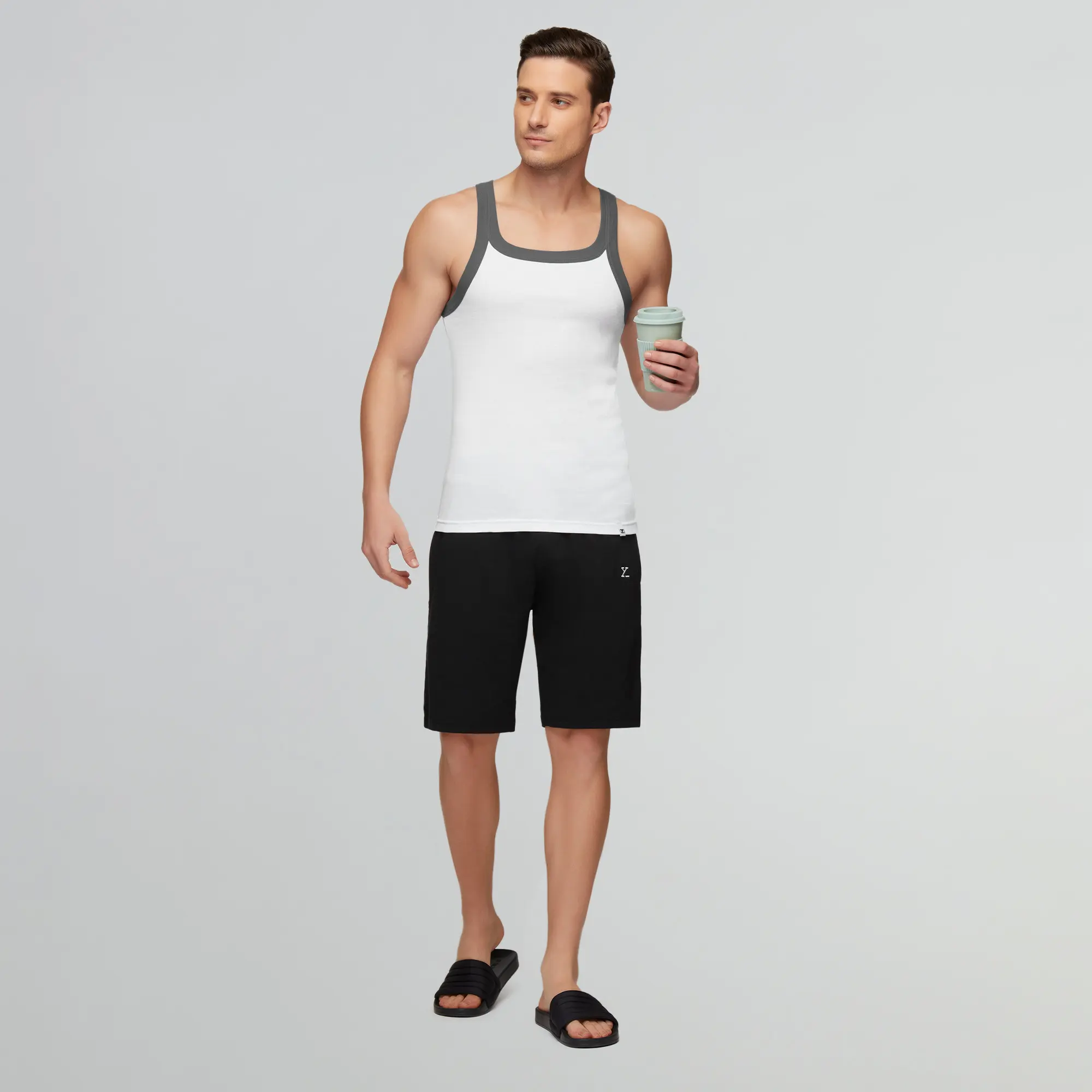 Pace Square Neck Vest Polar White - Image 3