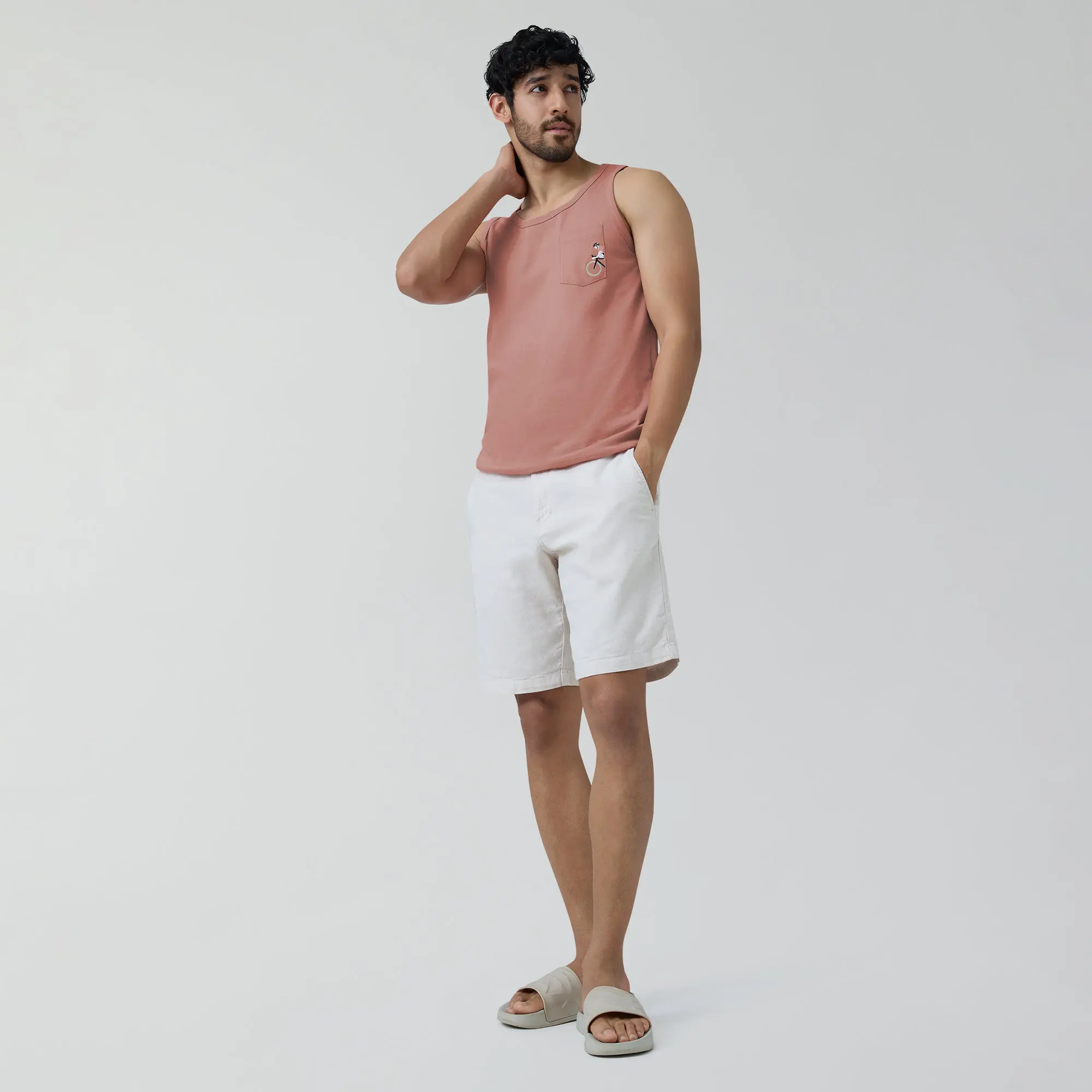 Renew Combed Cotton Tank Tops Pink Punch - Image 4