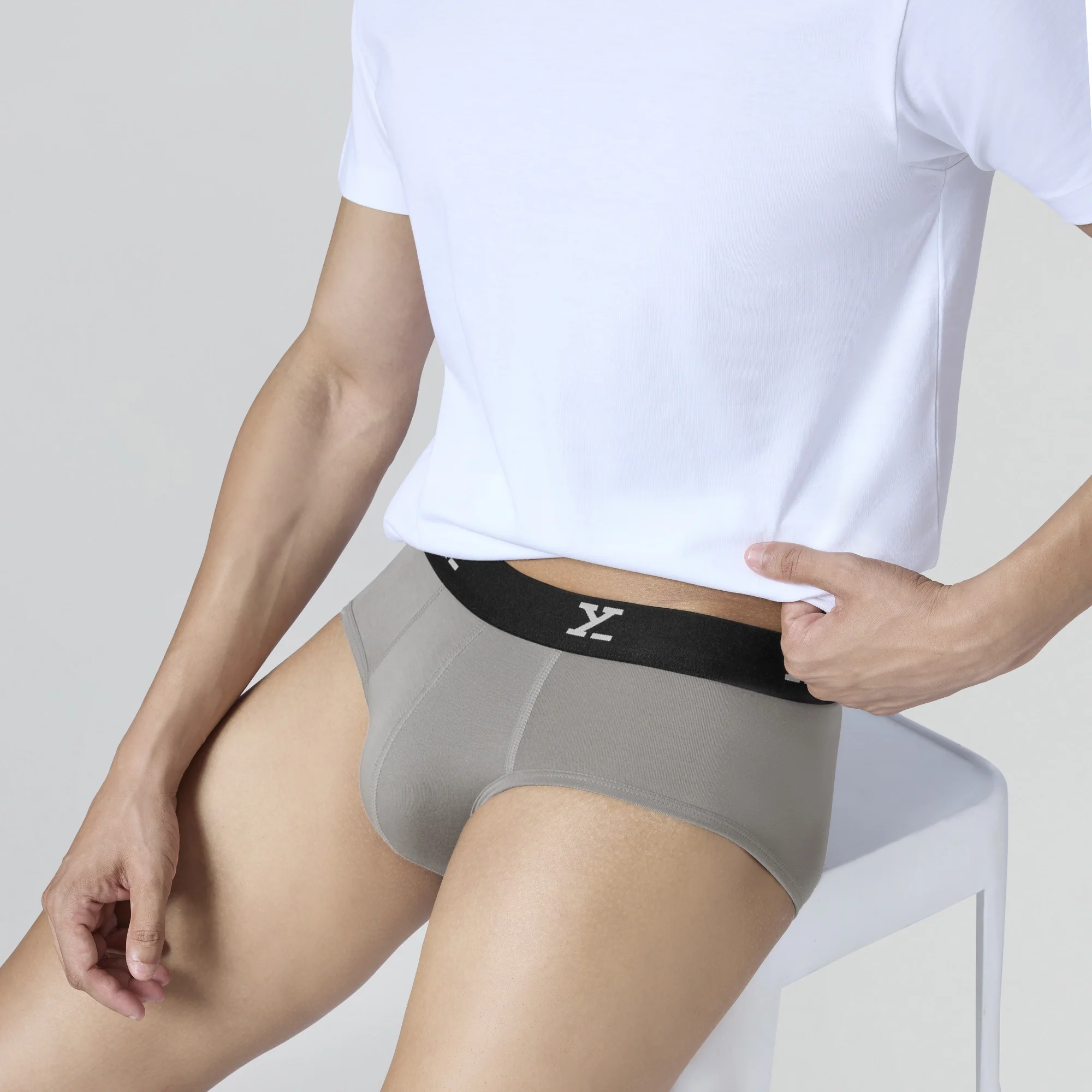 Ace Modal Briefs Heather Grey - Image 5