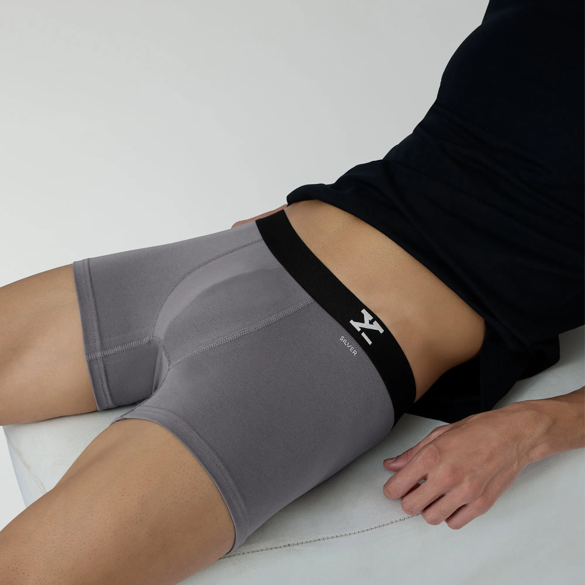 Aero Silver Cotton Trunks Ash Grey - Image 5