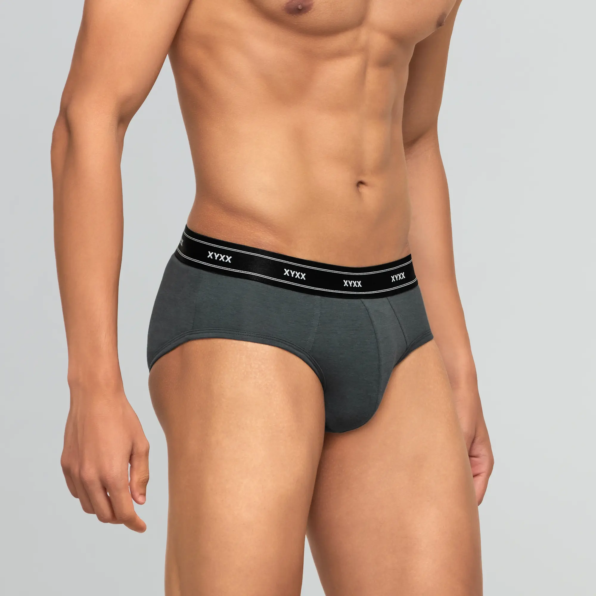 Apollo Bamboo Cotton Briefs Graphite Grey - Image 4