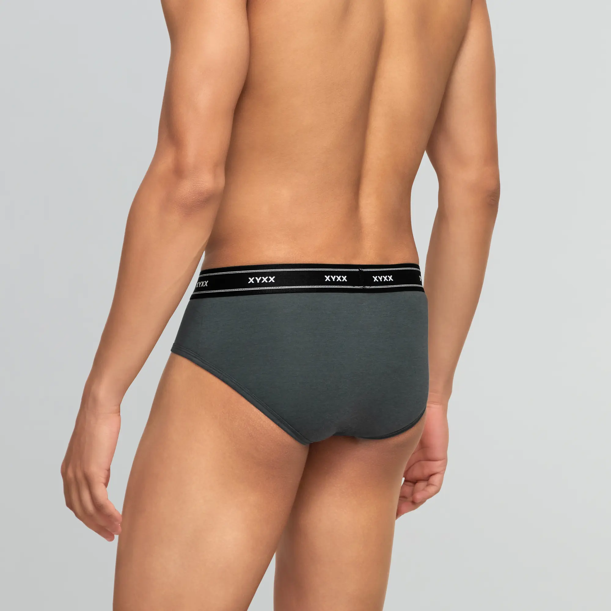 Apollo Bamboo Cotton Briefs Graphite Grey - Image 5