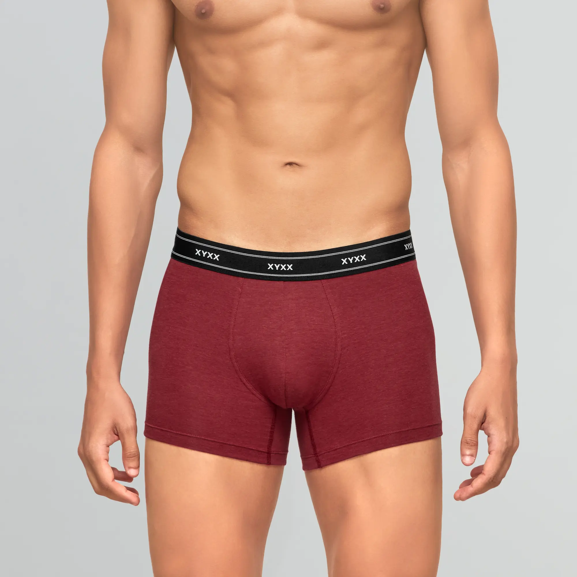 Apollo Bamboo Cotton Trunks Bold Burgundy