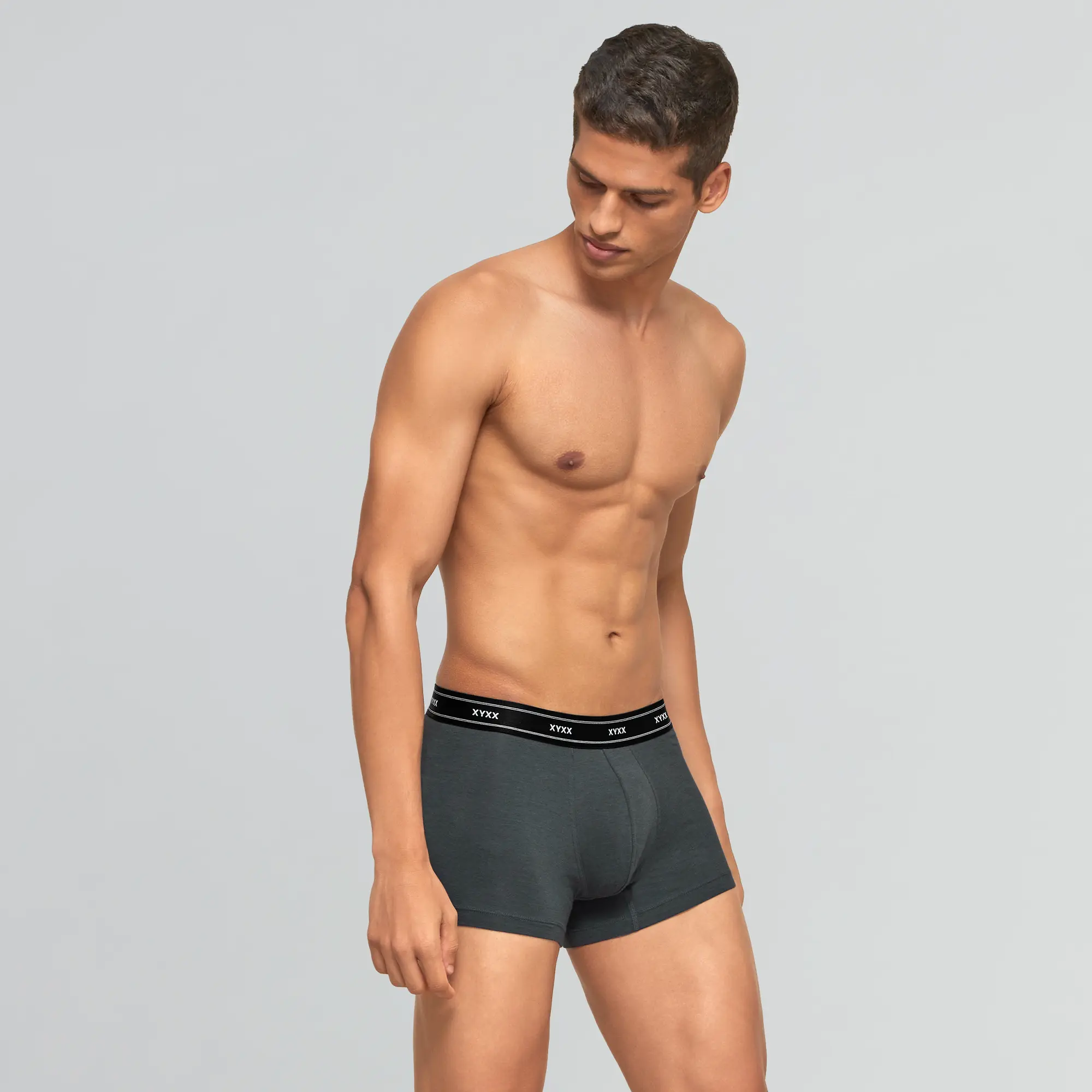 Apollo Bamboo Cotton Trunks Graphite Grey - Image 2