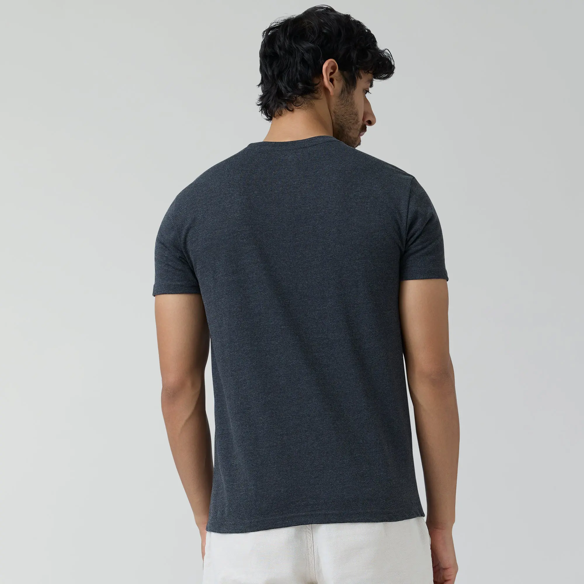 Code Cotton Rich T-shirts Charcoal Grey - Image 4
