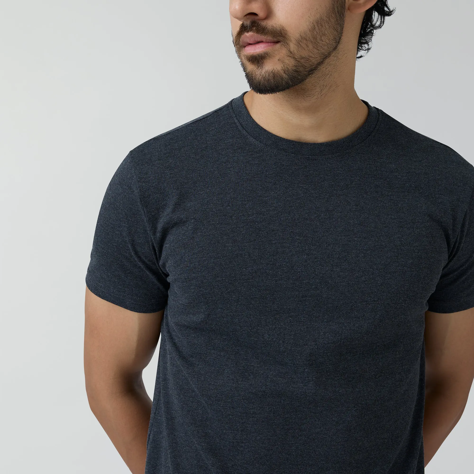 Code Cotton Rich T-shirts Charcoal Grey - Image 6