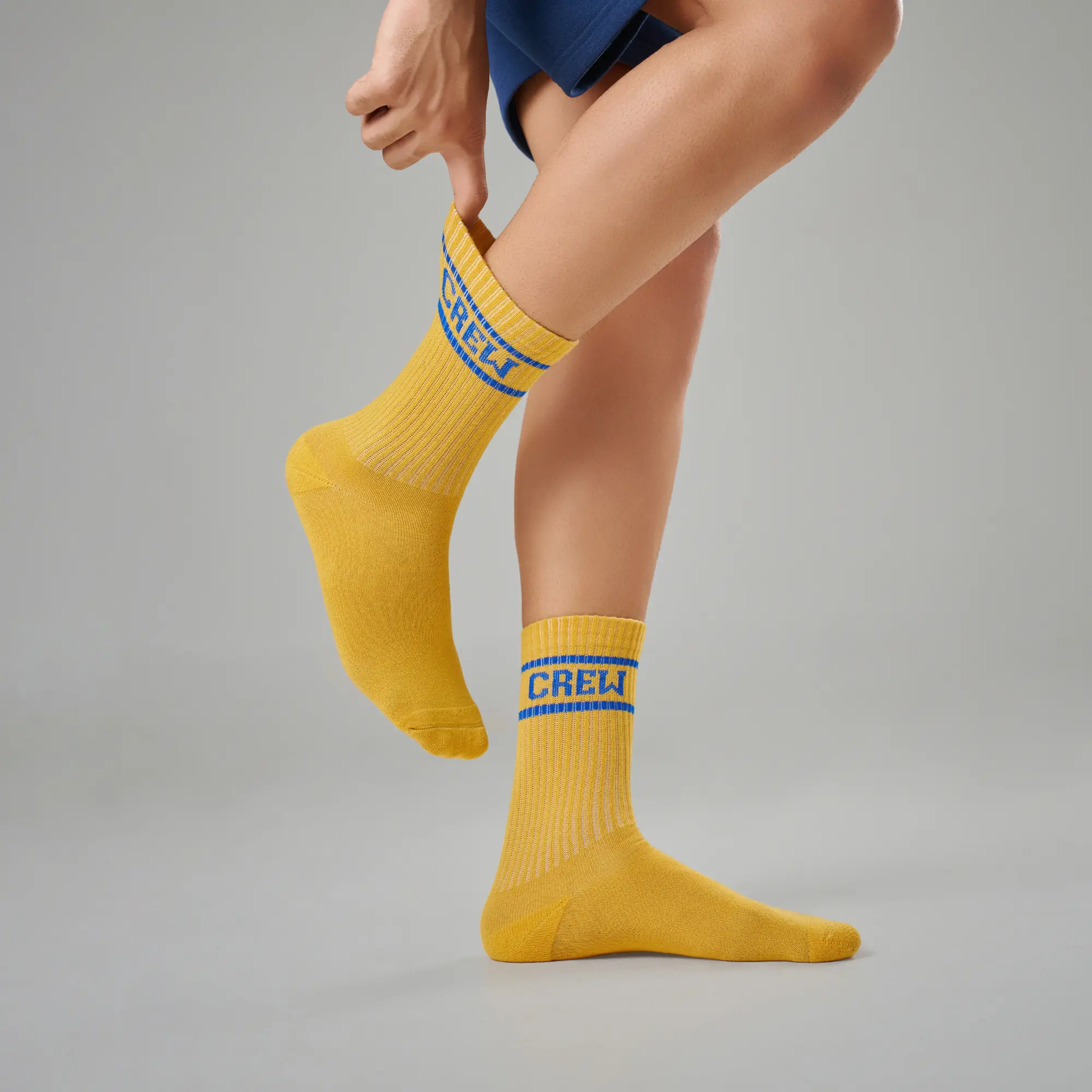 Crew Calf Length Socks - University Yellow