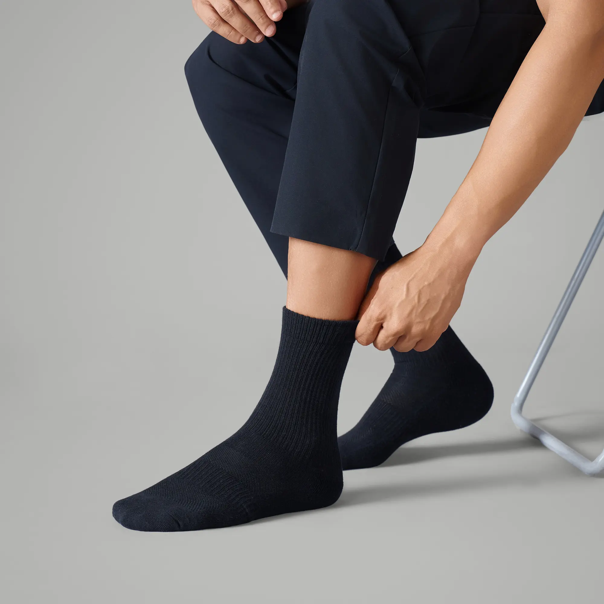 Crew-Length Socks - Pitch Black - Image 2