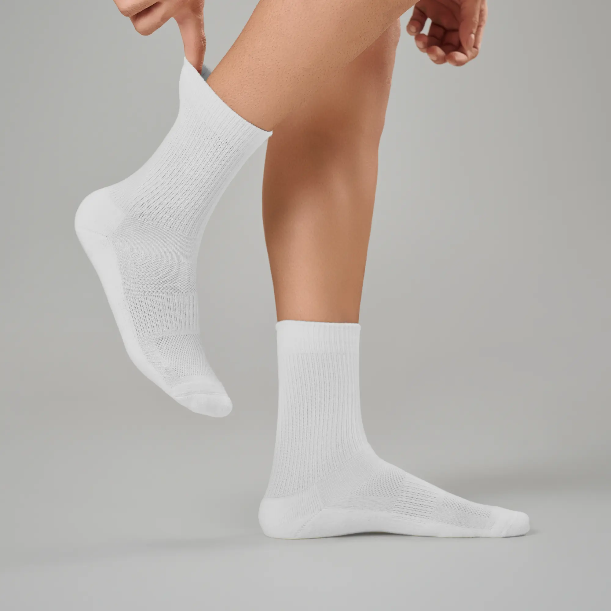 Crew-Length Socks - Polar White