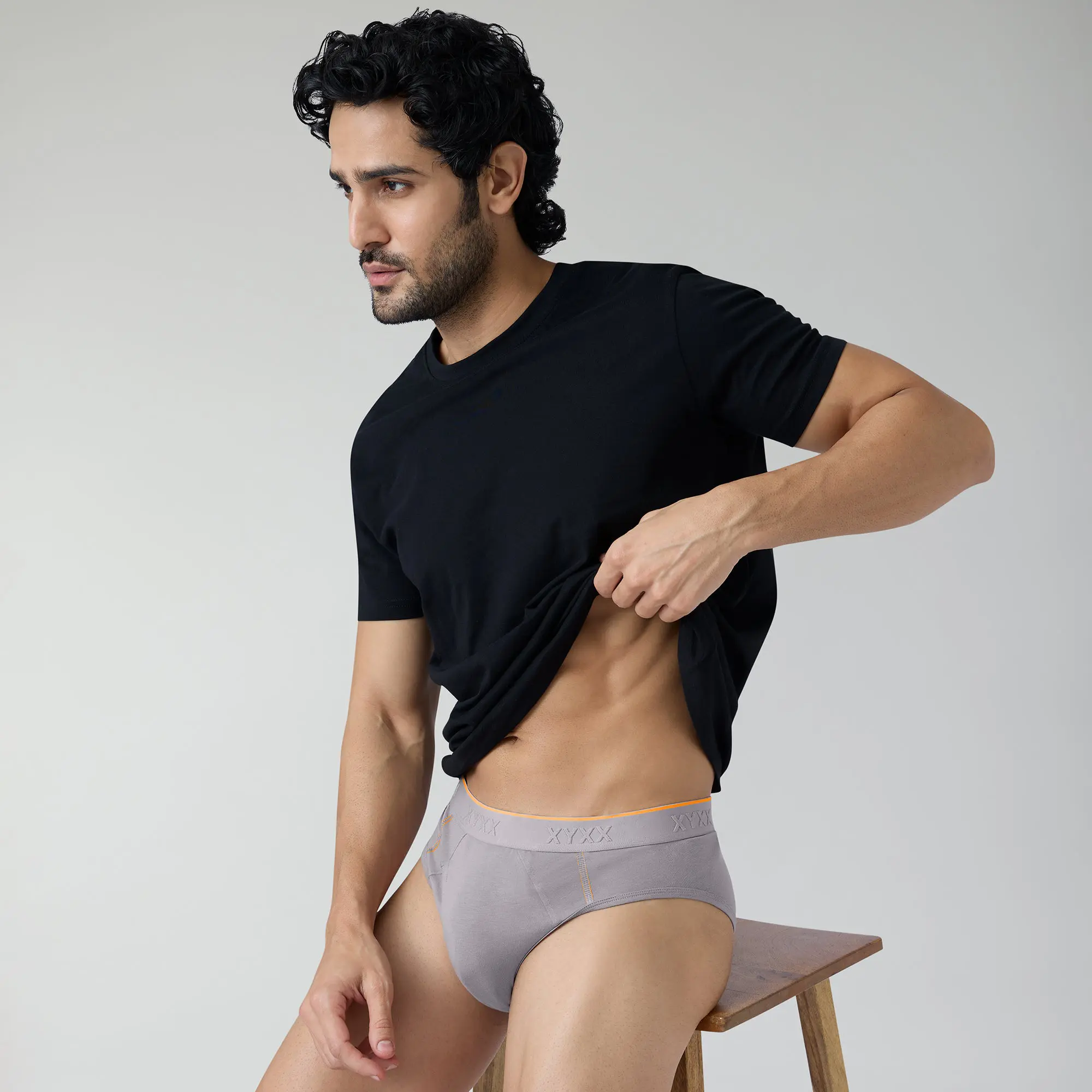 Crux Cotton Stretch Briefs Cloud Grey - Image 3