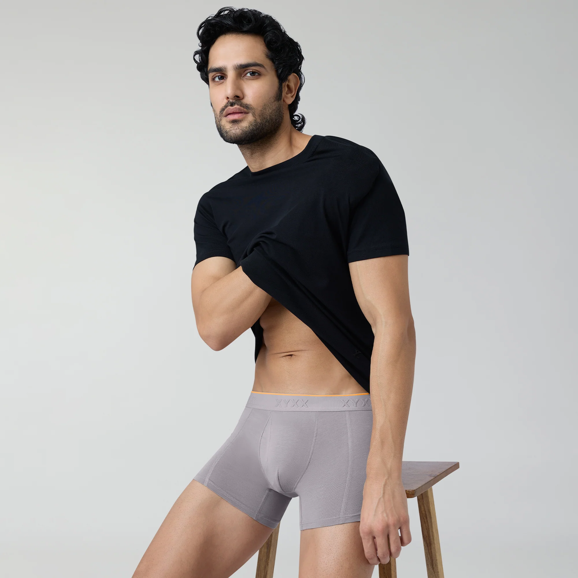 Crux Cotton Stretch Trunks Cloud Grey - Image 3