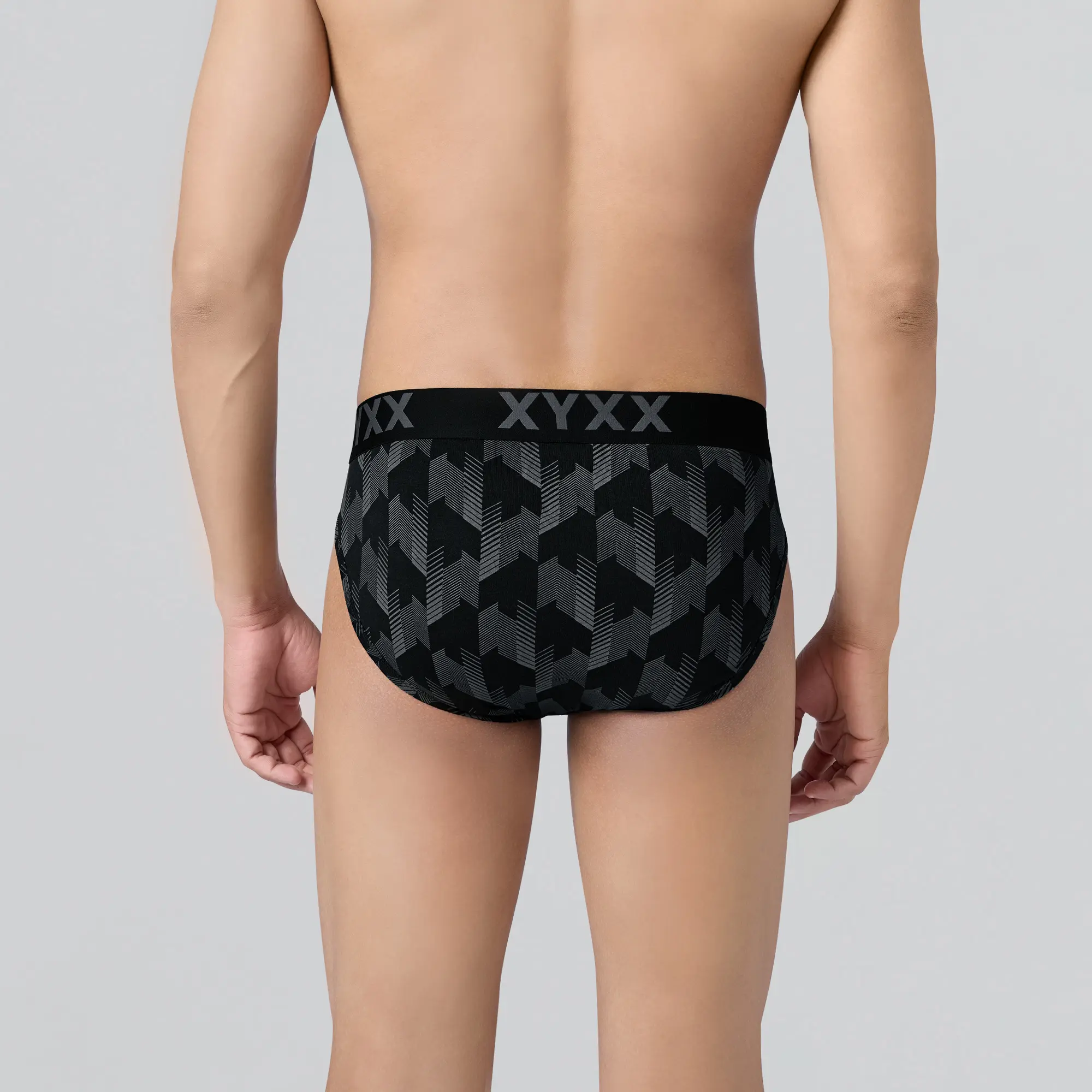 Matrix Cotton-Modal Briefs Chevron Black - Image 5
