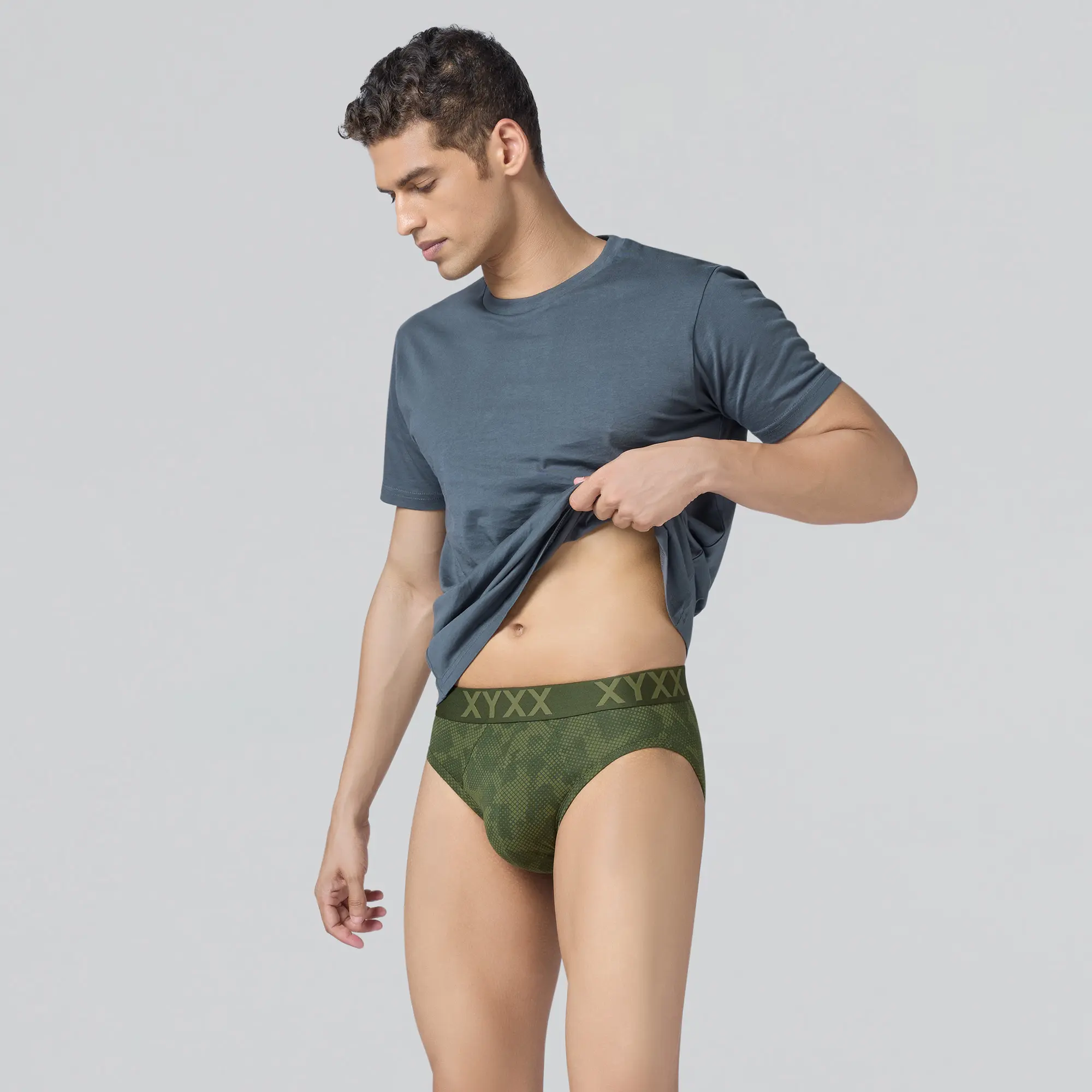 Matrix Cotton-Modal Briefs Olive Drift - Image 3