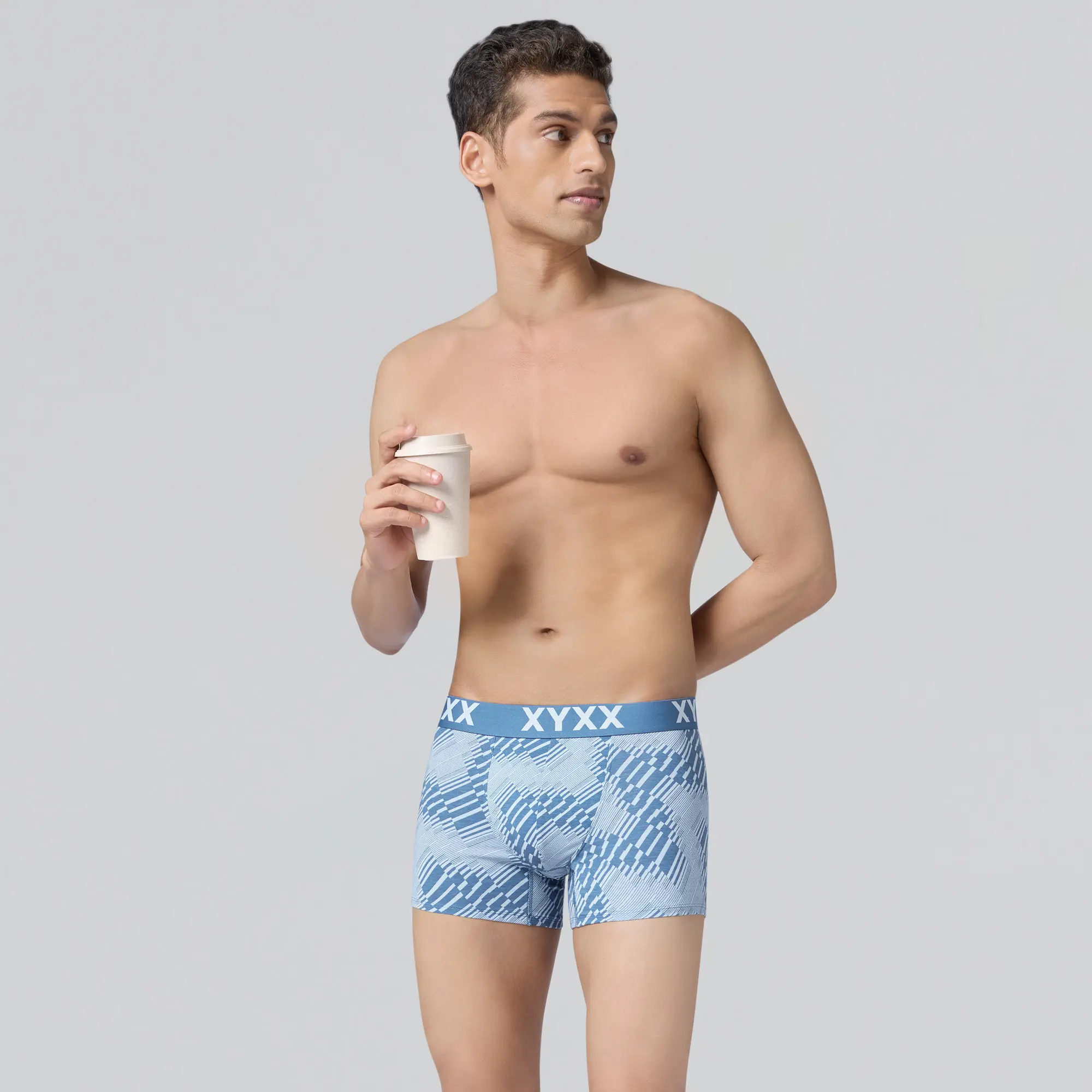 Matrix Cotton-Modal Trunks Cascade Blue - Image 4