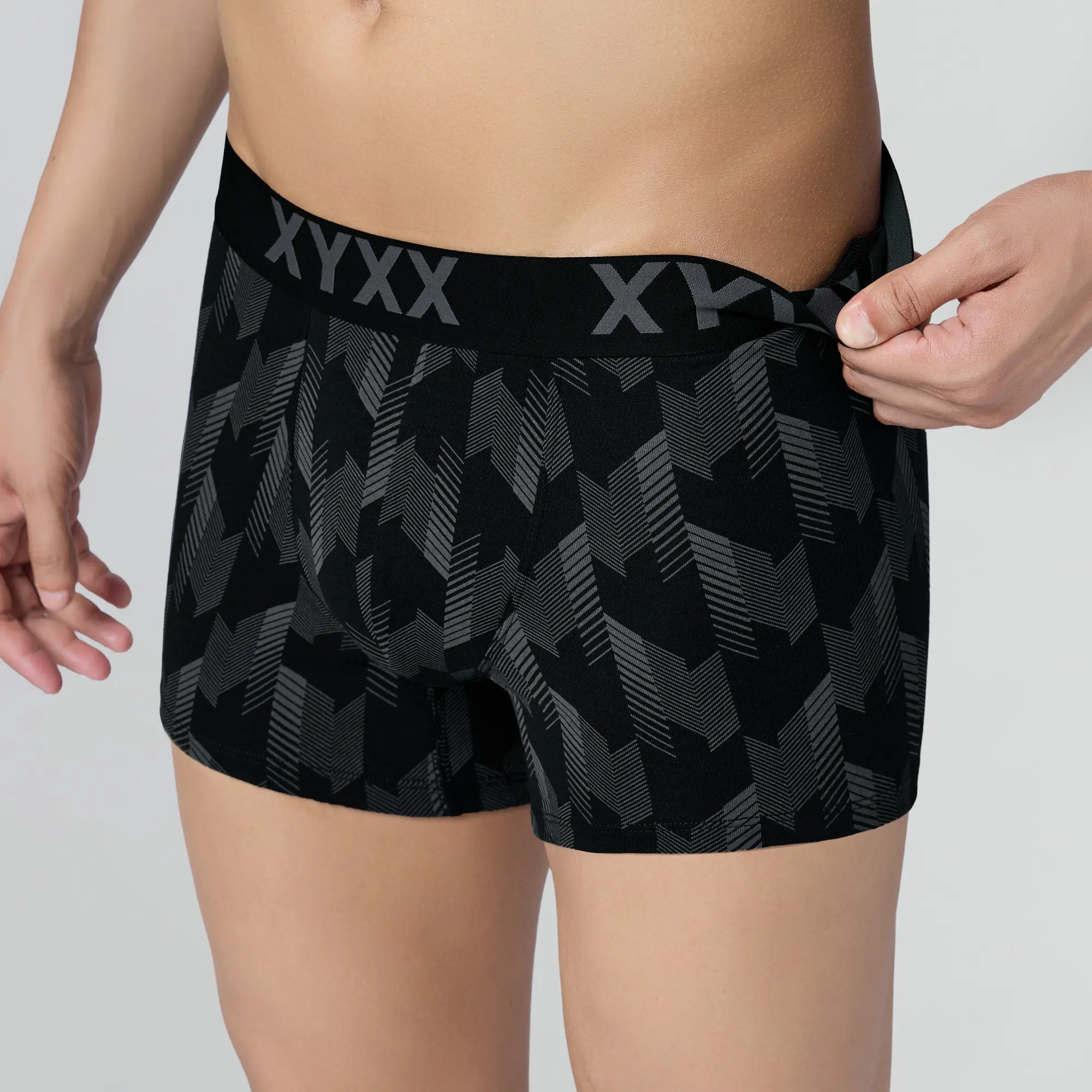 Matrix Cotton-Modal Trunks Chevron Black - Image 6
