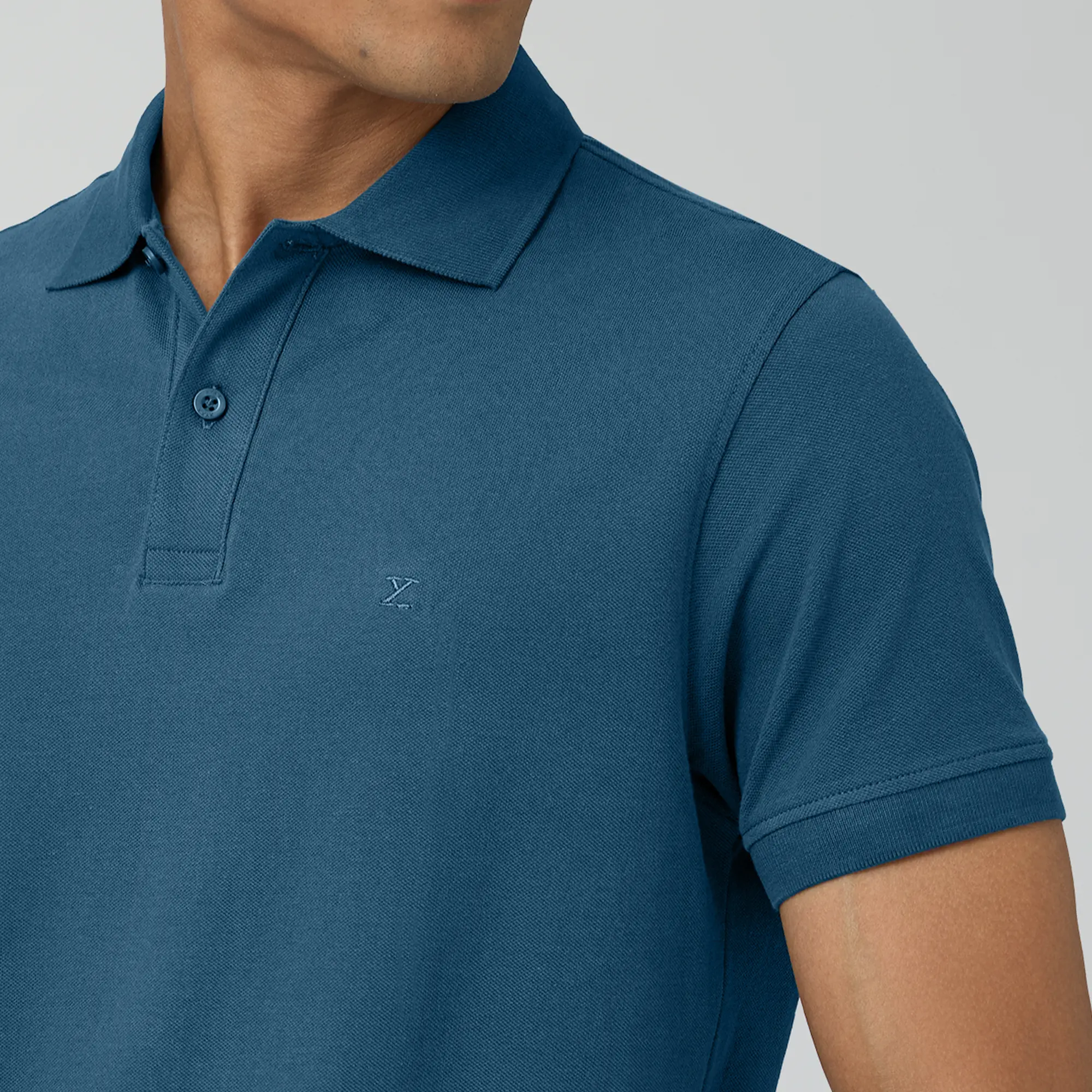 Nova Combed Cotton Polo T-shirts Isle Blue - Image 5
