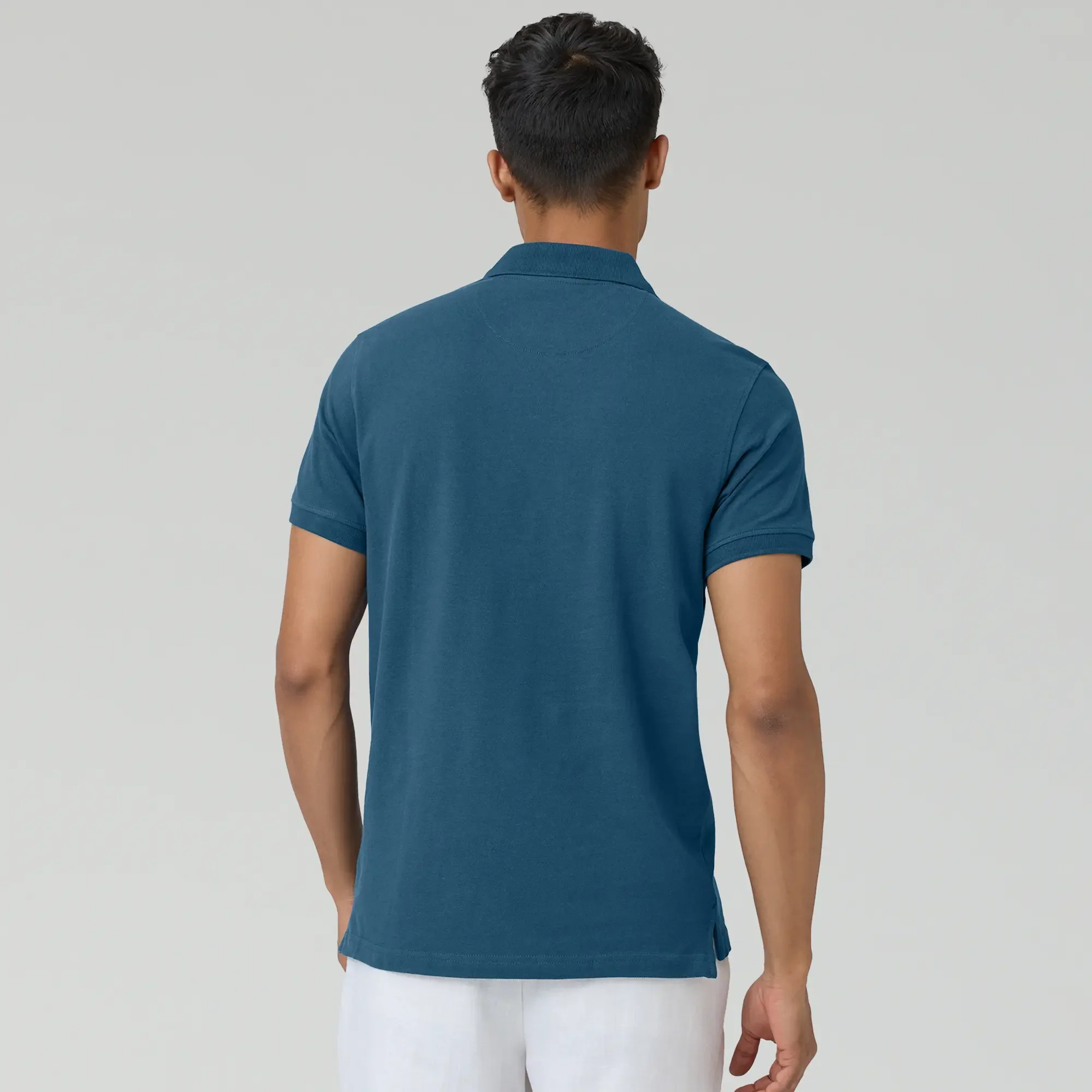 Nova Combed Cotton Polo T-shirts Isle Blue - Image 6