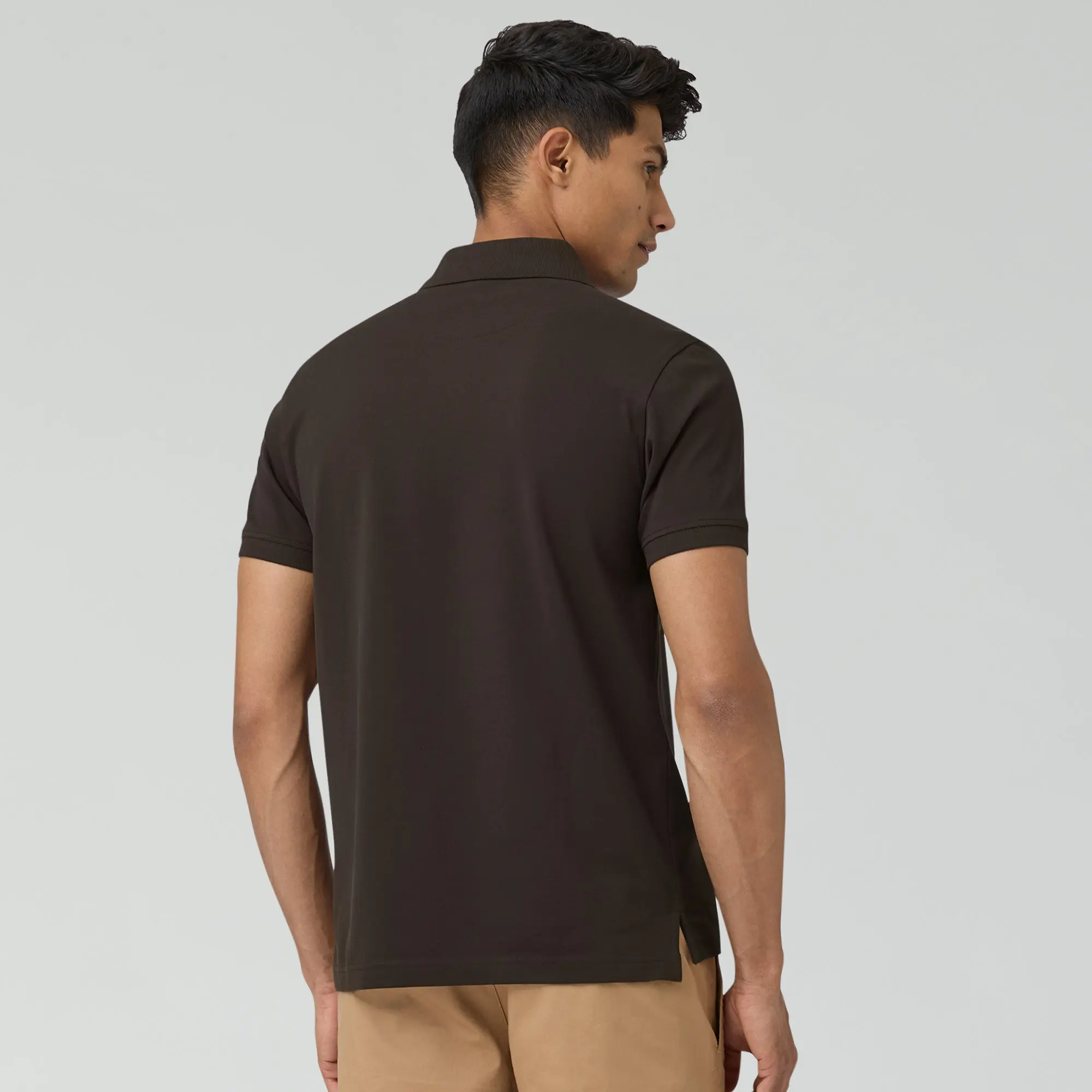 Nova Combed Cotton Polo T-shirts Mocha Brown - Image 5