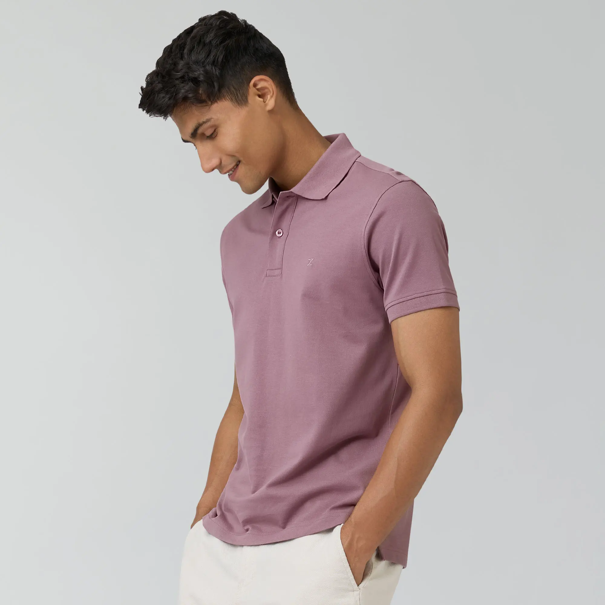 Nova Combed Cotton Polo T-shirts Rose Blush - Image 3
