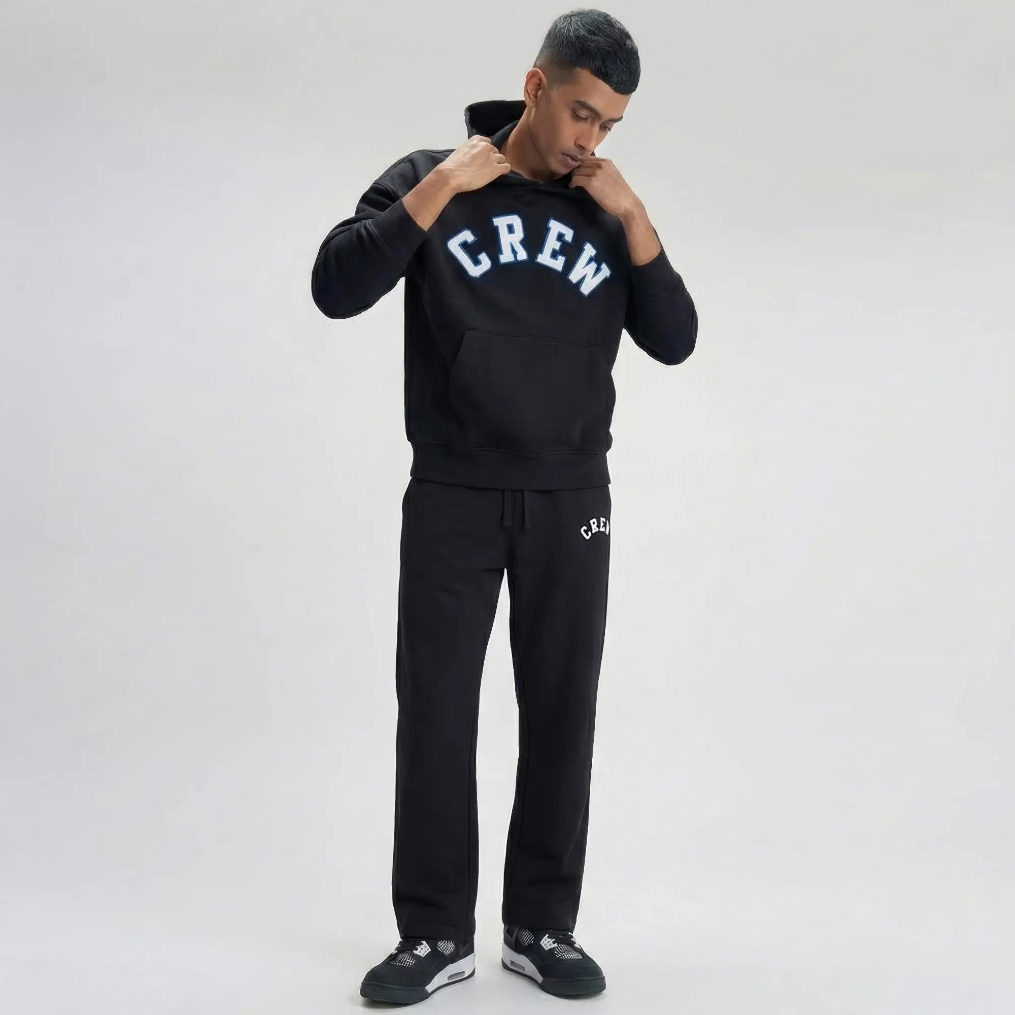 Oversized Hoodie and Sweatpants Co-ord Set Ink Black