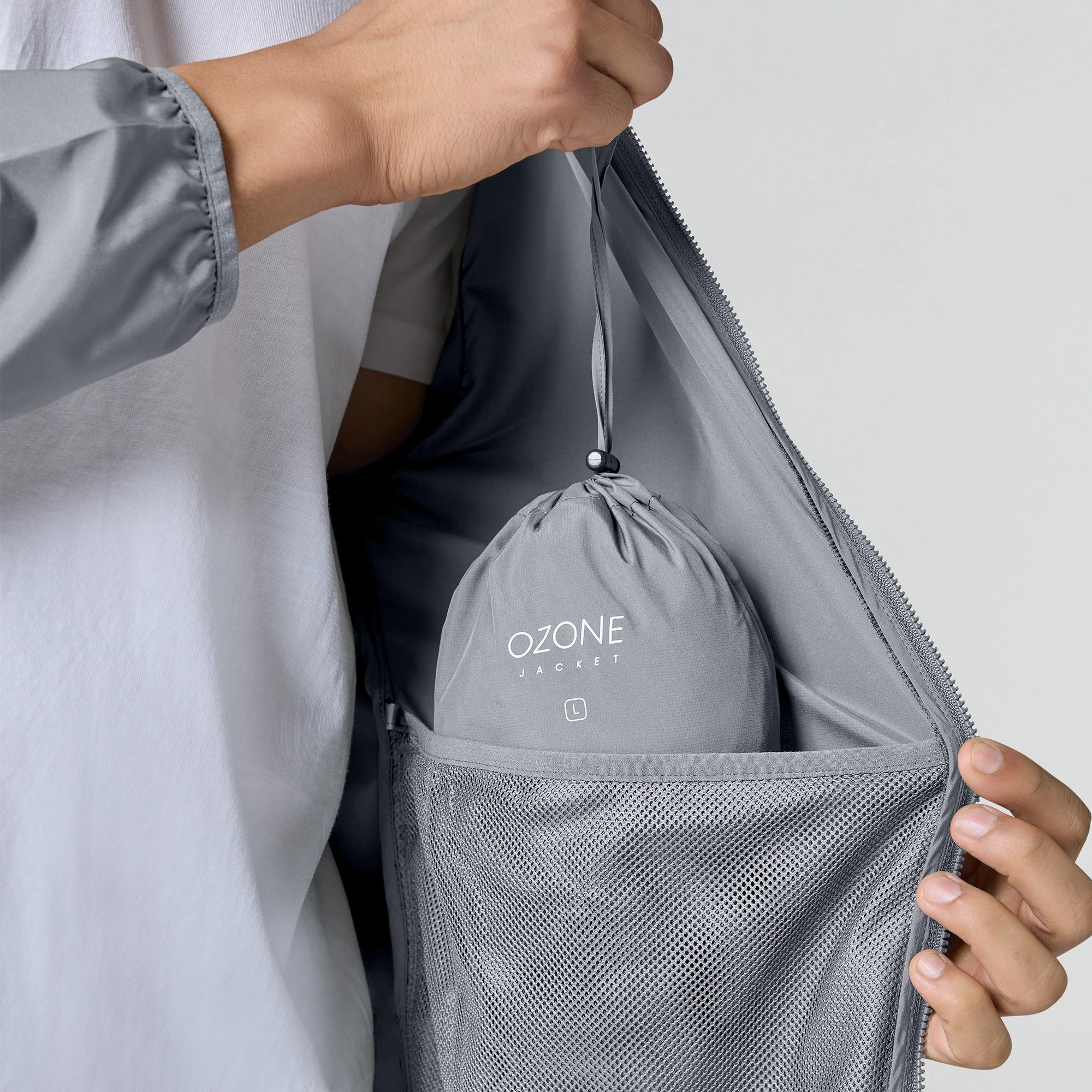 Ozone Polyester Parka Jacket - Ash Grey - Image 5
