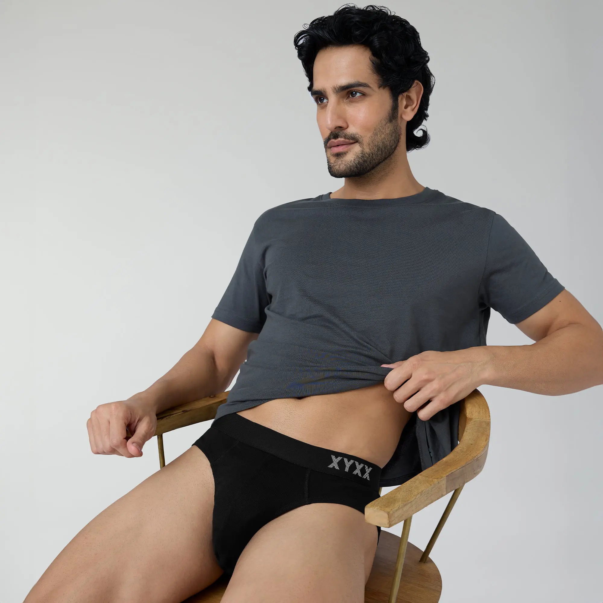 Pace Cotton Rib Briefs Black Knight - Image 4