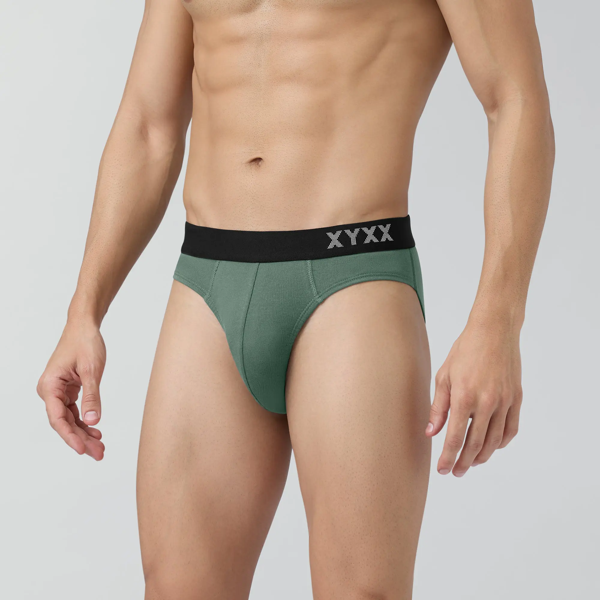 Pace Cotton Rib Briefs Olive Green - Image 4