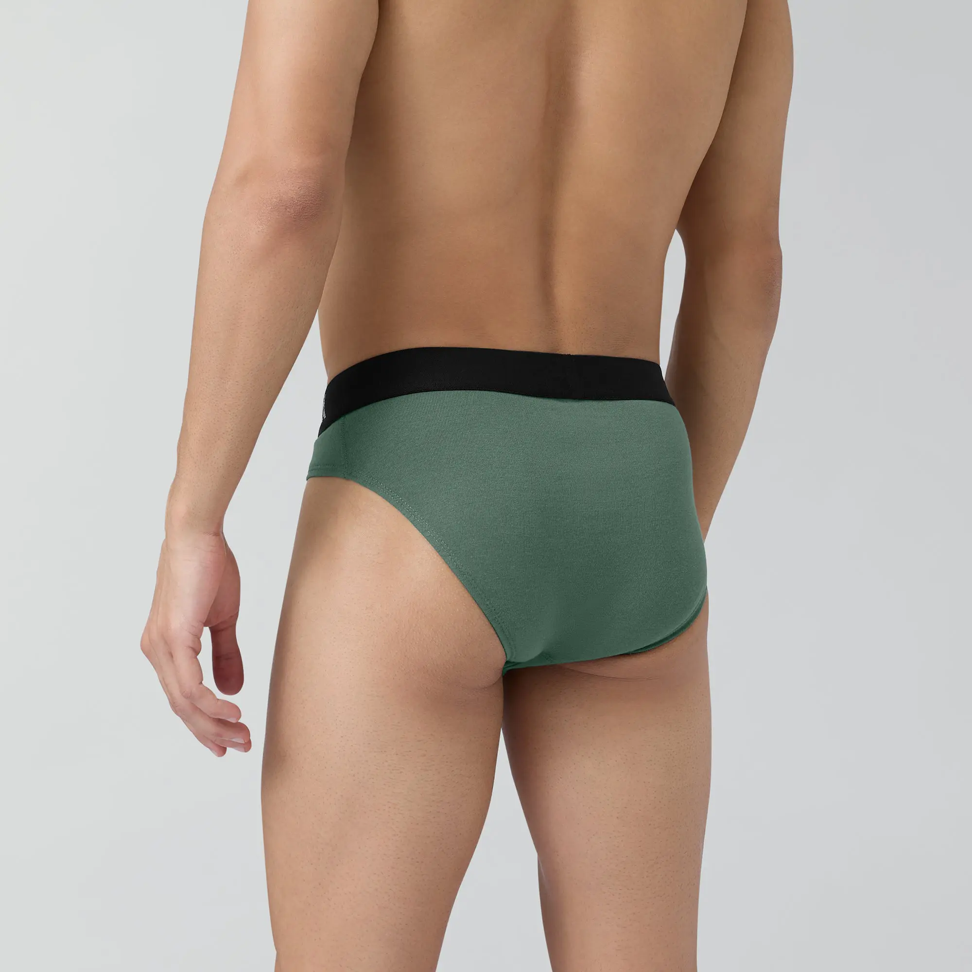 Pace Cotton Rib Briefs Olive Green - Image 5