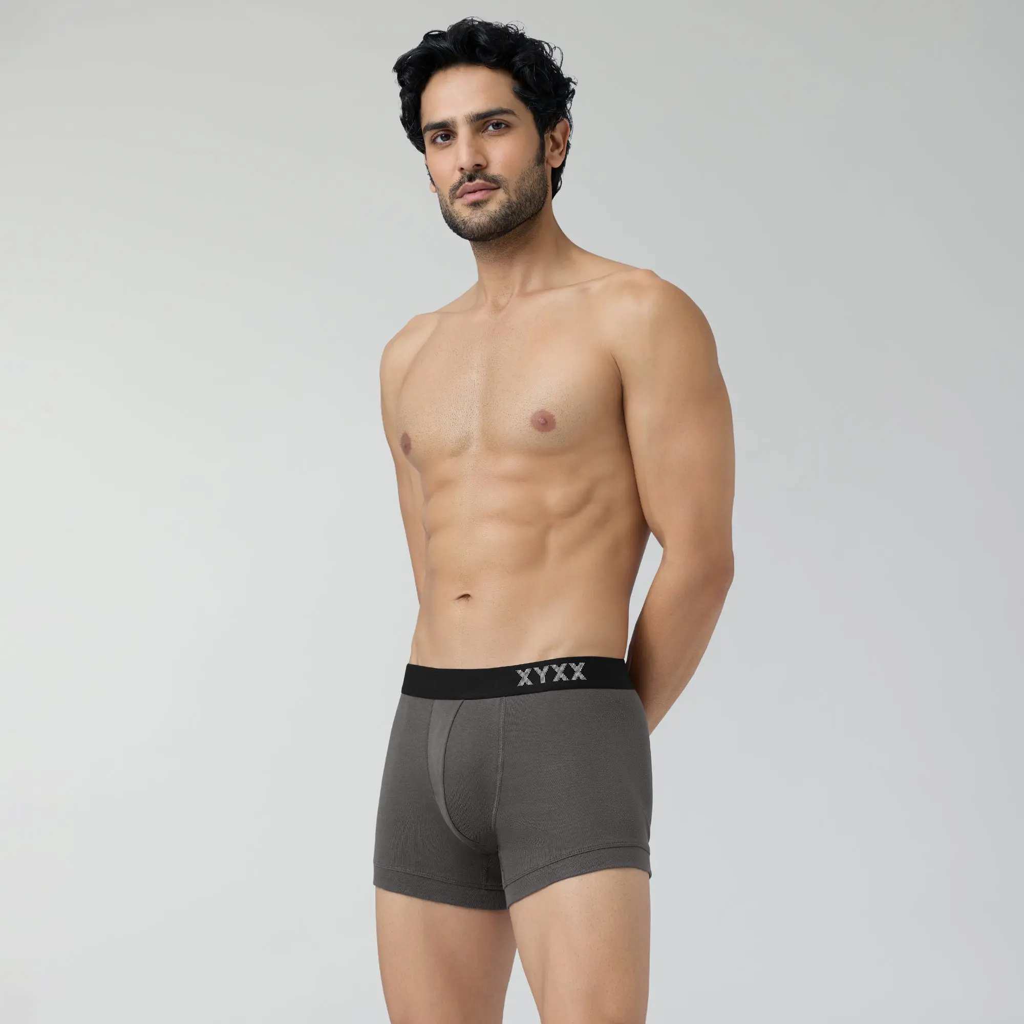 Pace Cotton Rib Trunks Charcoal Grey - Image 3